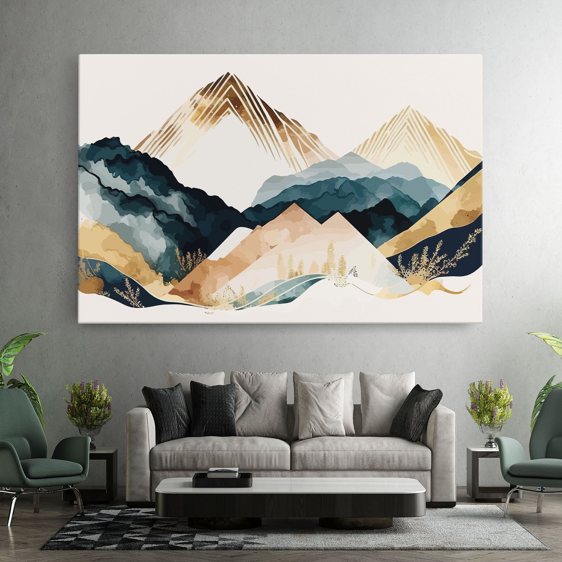 Gold Green Mountain mockup 7