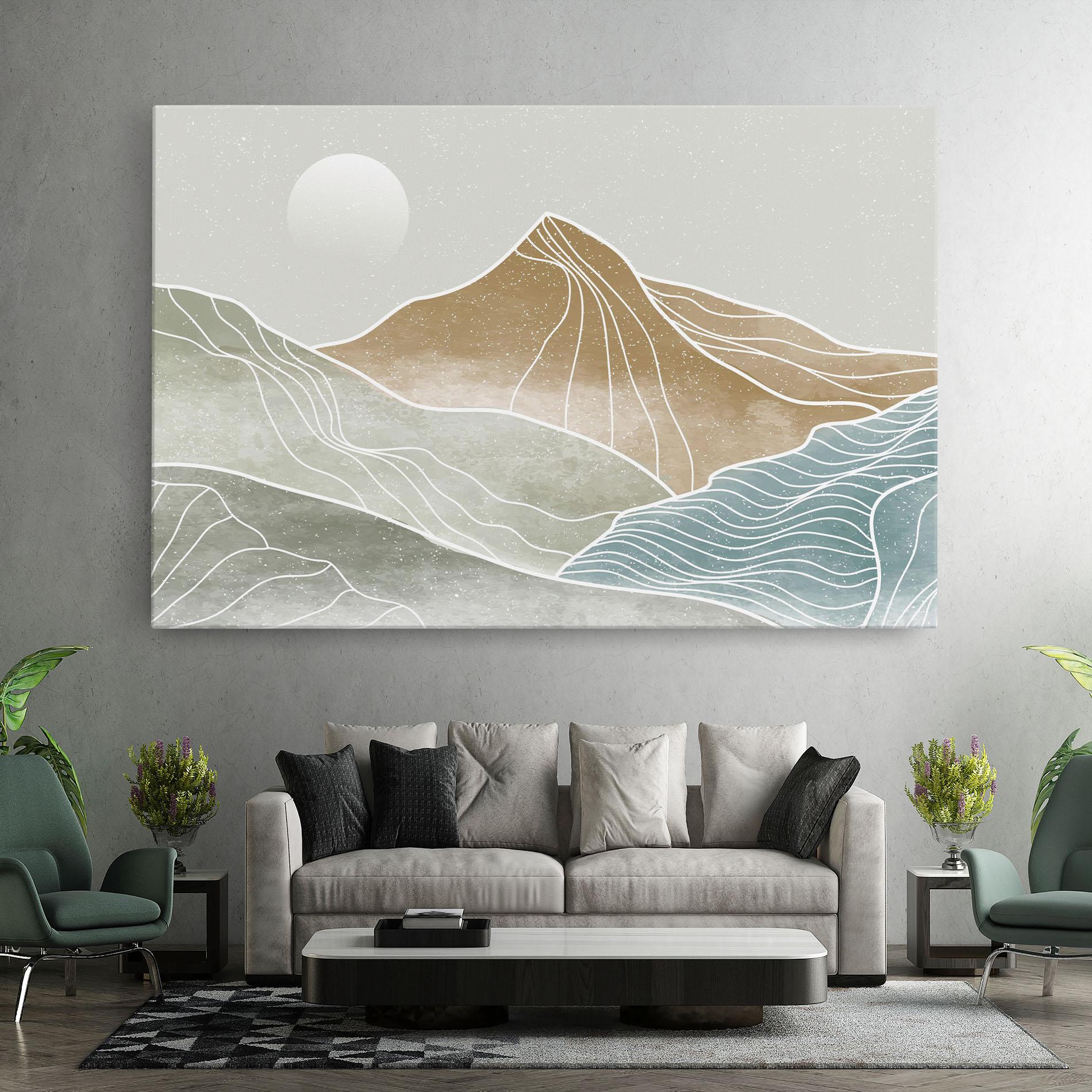 Tablou Canvas Minimal Mountain mockup 7