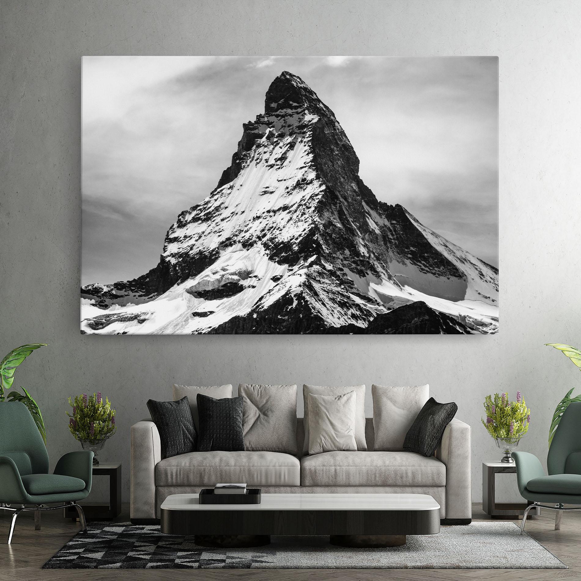 Tablou Canvas Snowy Black Mountain mockup 7