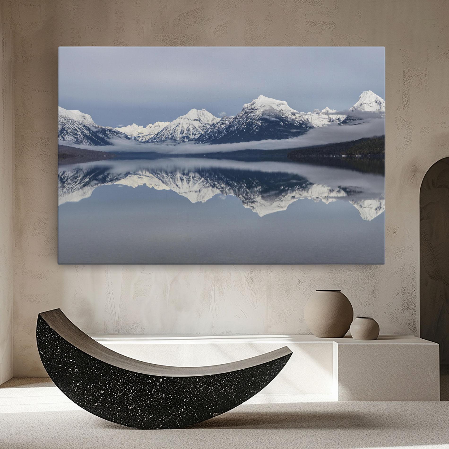 Tablou Canvas Beautiful Snowy Mountain mockup 8