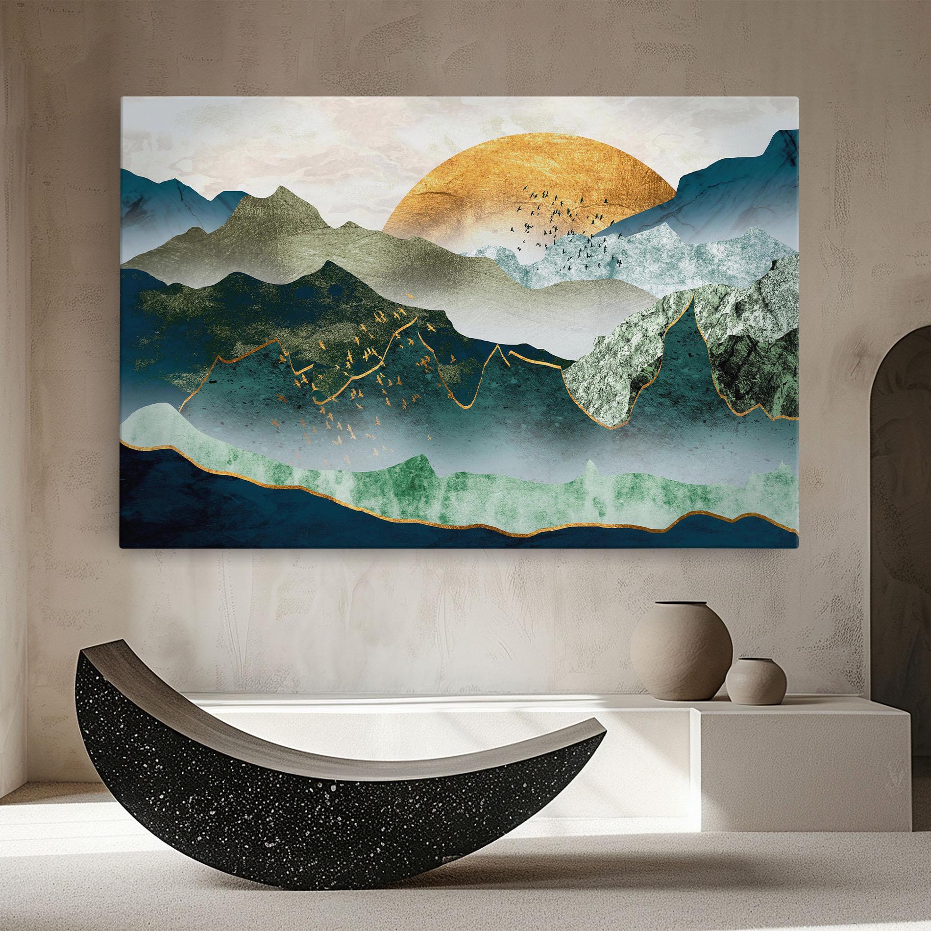 Tablou Canvas Golden Mountains mockup 8