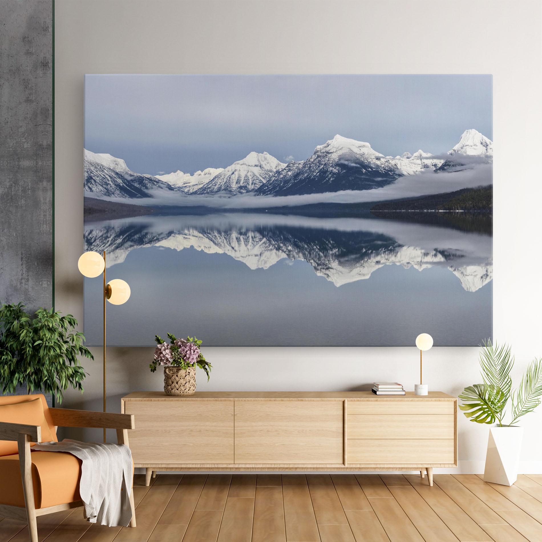 Tablou Canvas Beautiful Snowy Mountain mockup 9
