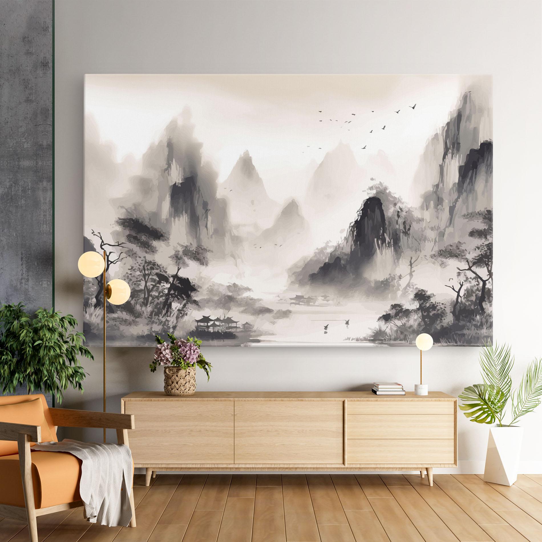 Tablou Canvas Far Away Mountain mockup 9