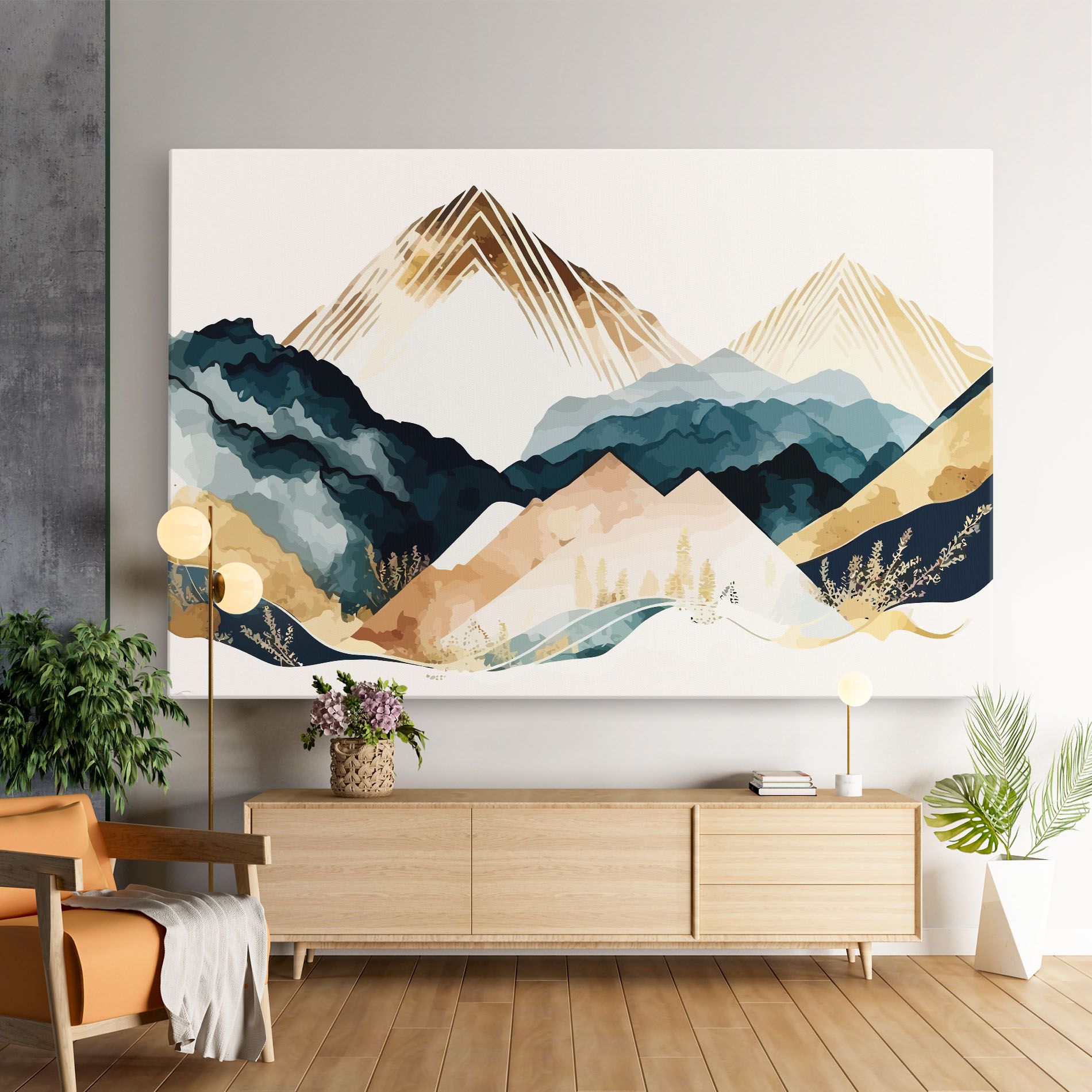 Gold Green Mountain mockup 9