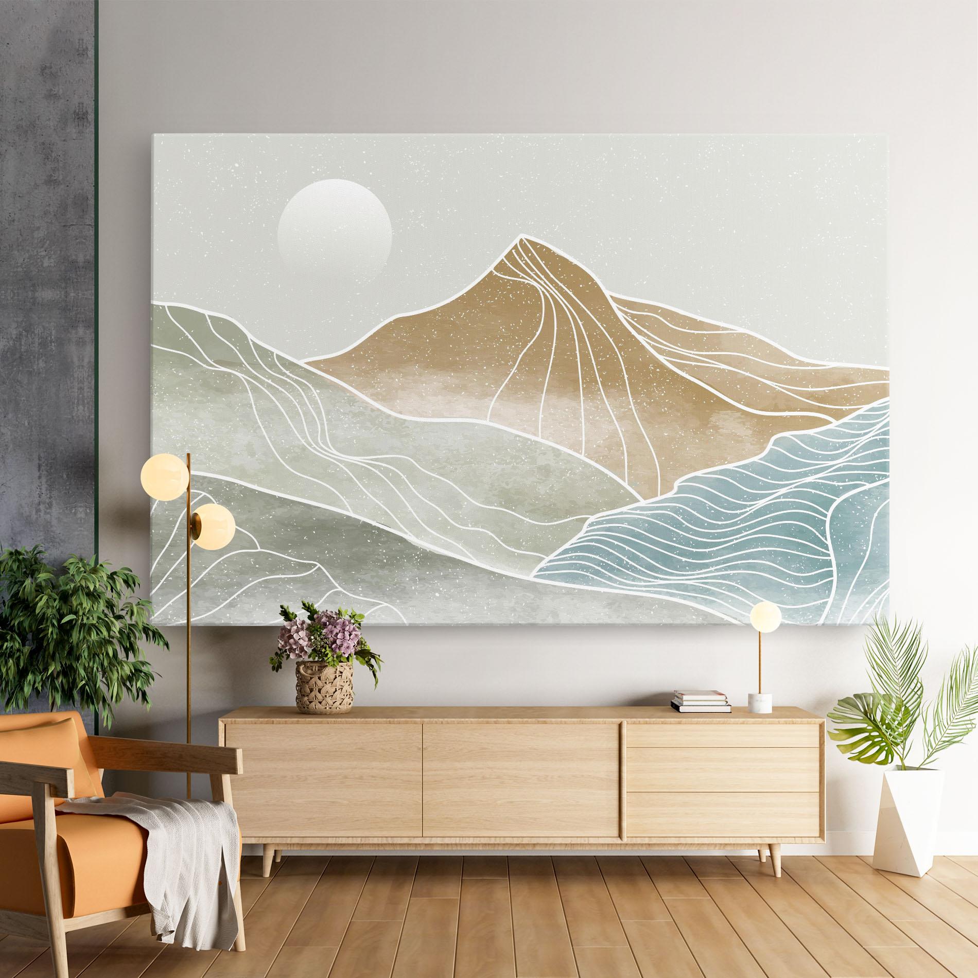 Tablou Canvas Minimal Mountain mockup 9