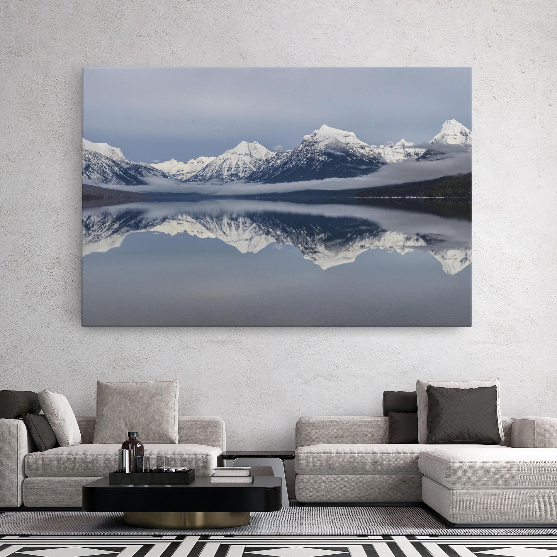 Tablou Canvas Beautiful Snowy Mountain mockup 2