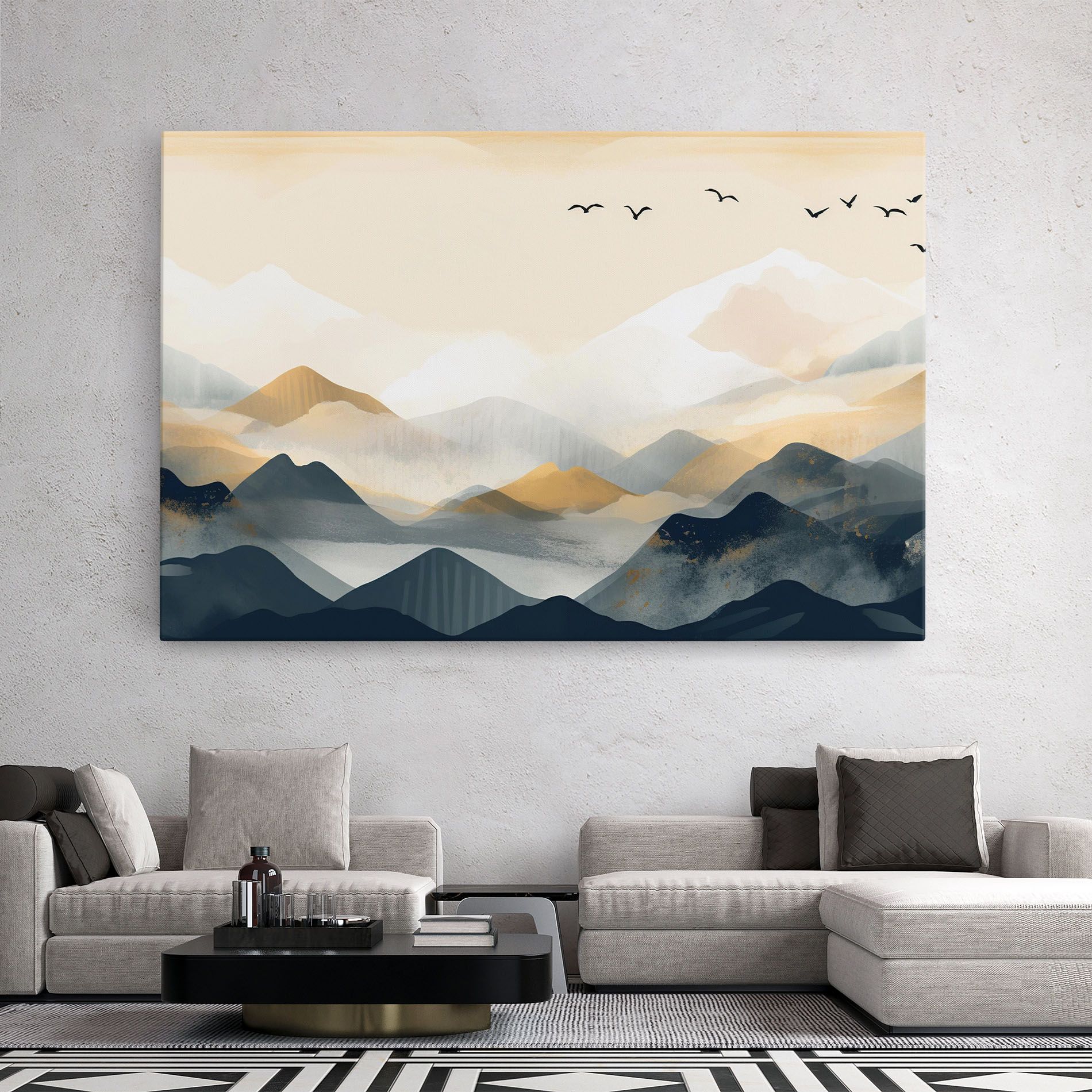 Gold Foggy Blue mockup 2