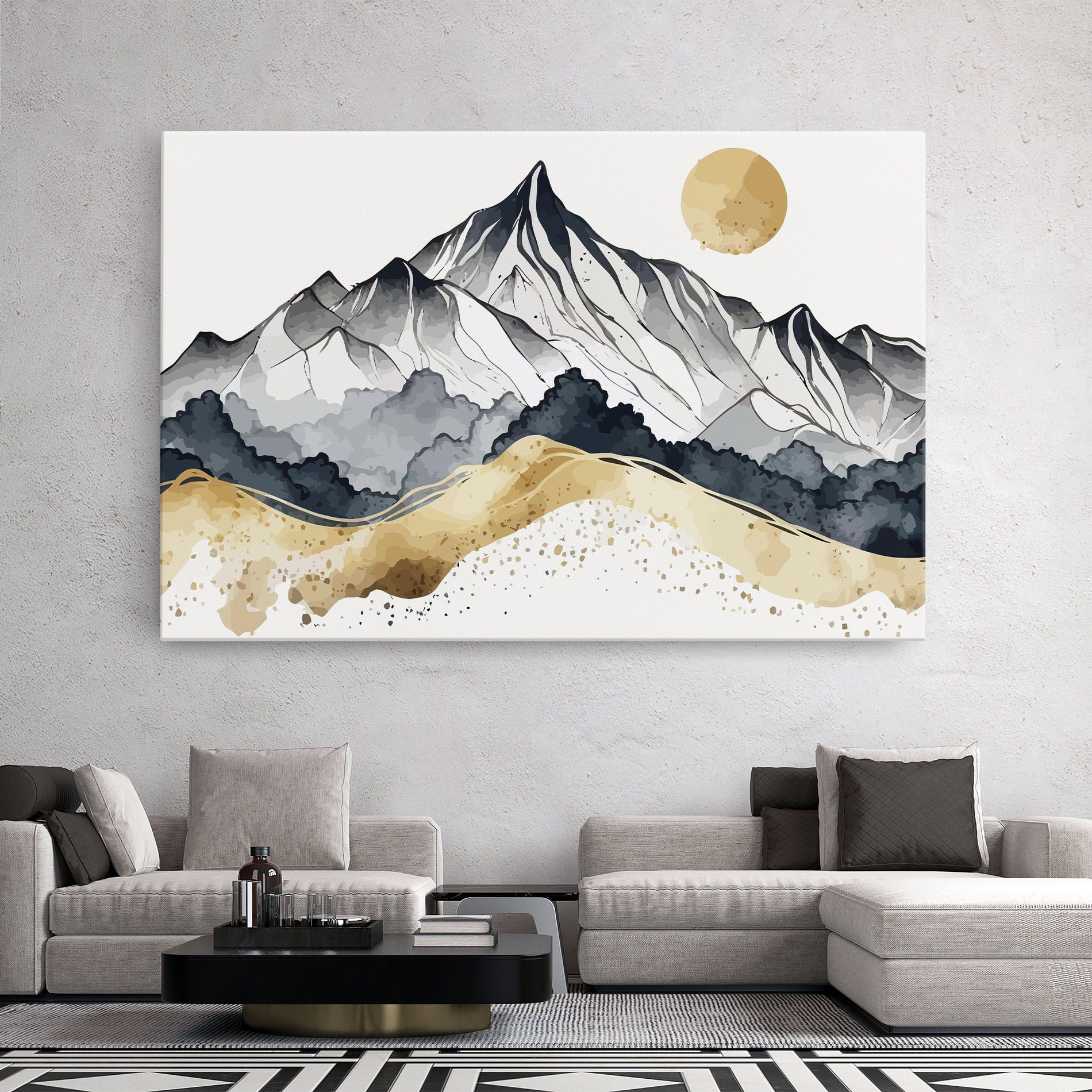 Grey Gold Mountain mockup 2