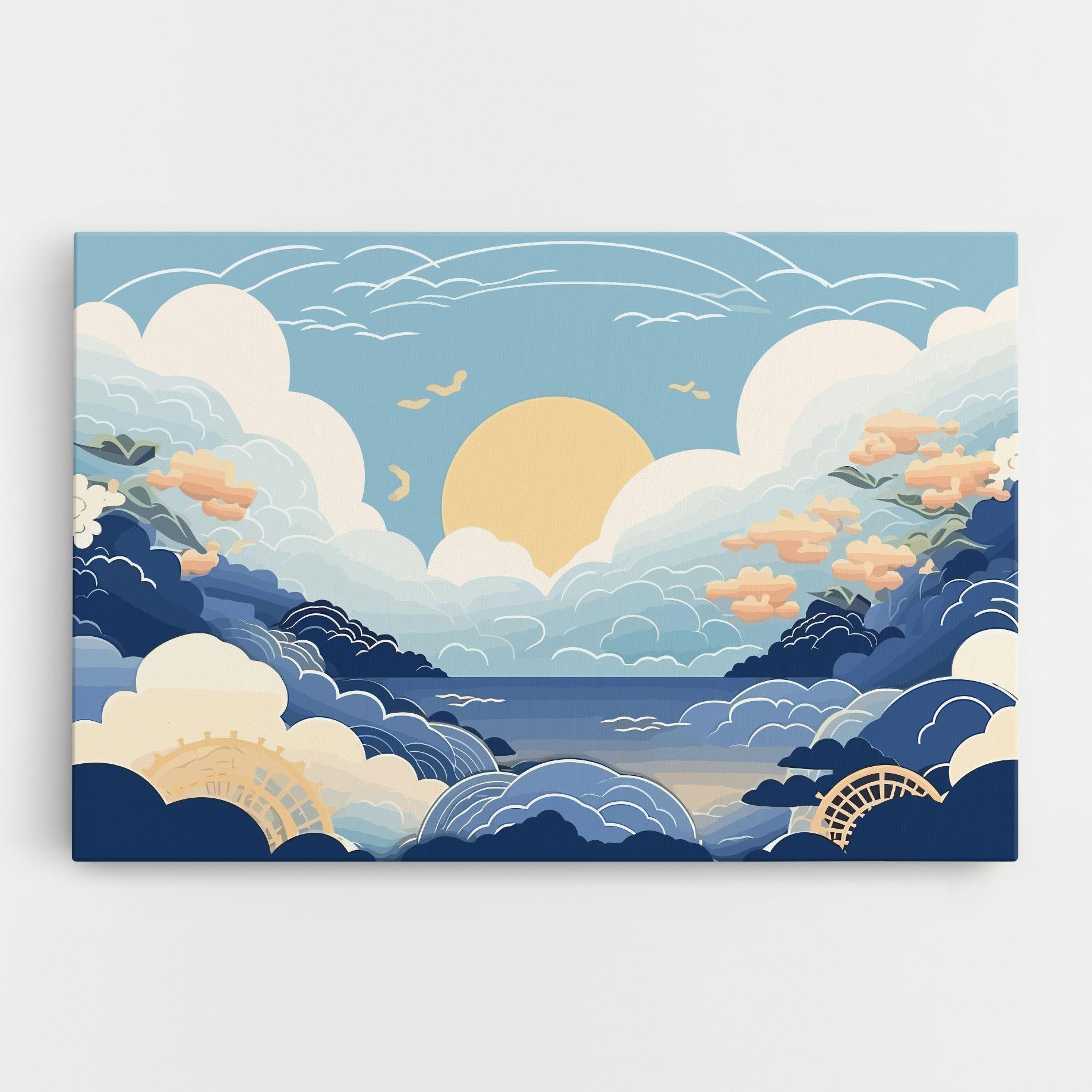 Tablou Canvas Big White Clouds mockup 0