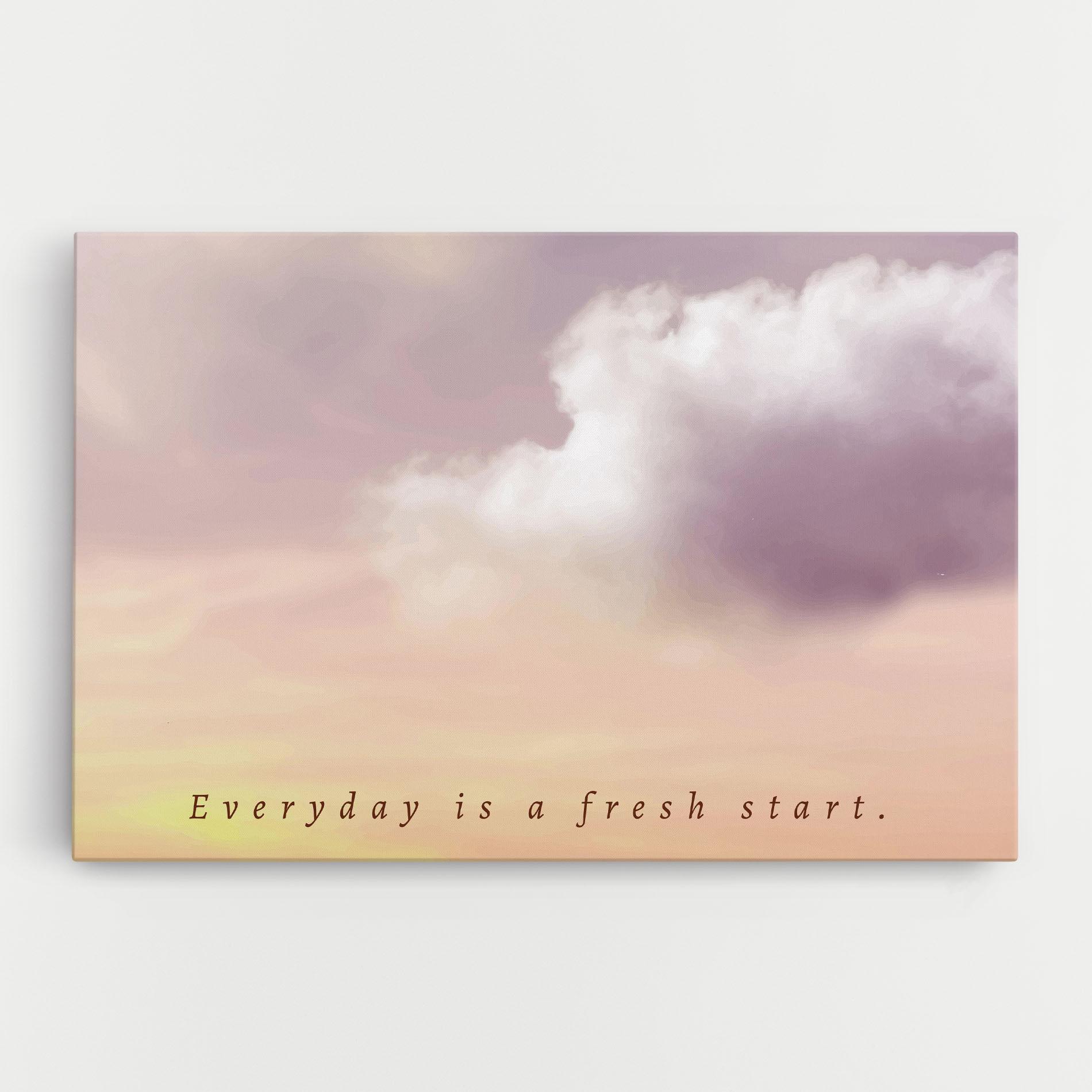 Tablou Canvas Clouds Text Cream mockup 0