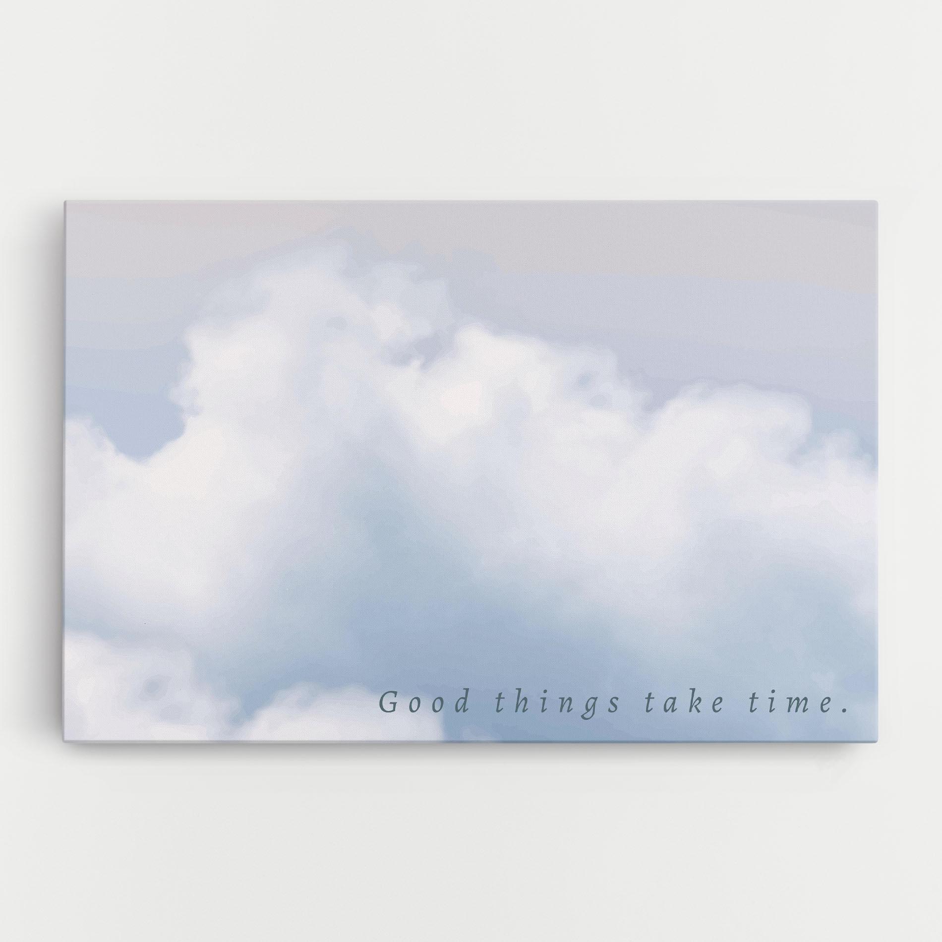 Tablou Canvas Clouds Text White mockup 0