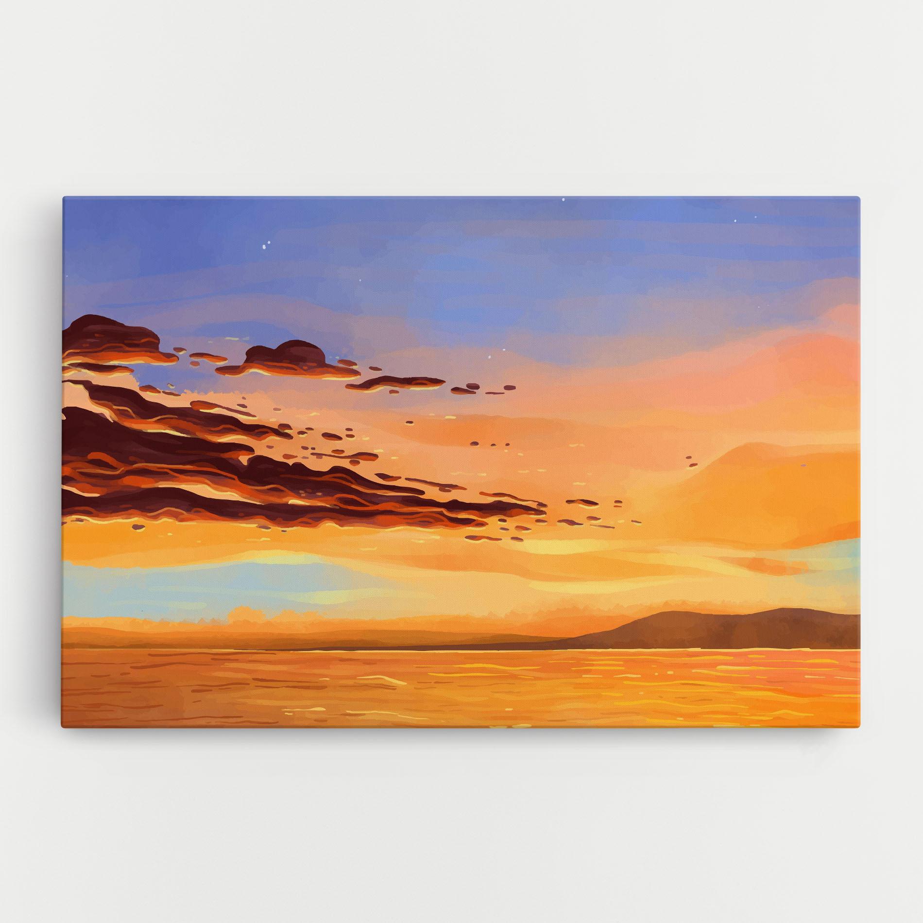 Tablou Canvas Dark Cloud Sunset mockup 0