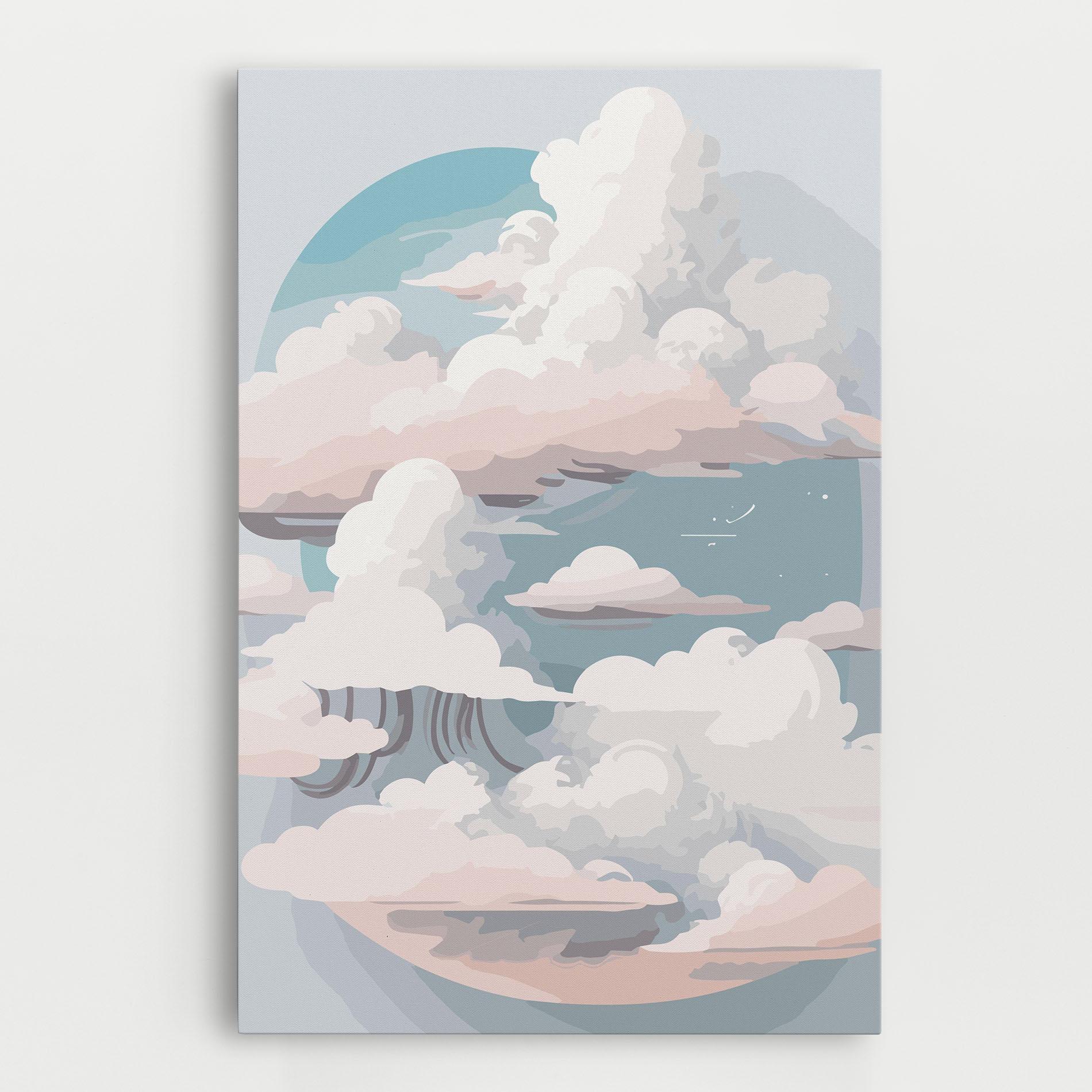 Tablou Canvas Cloud White Art mockup 0