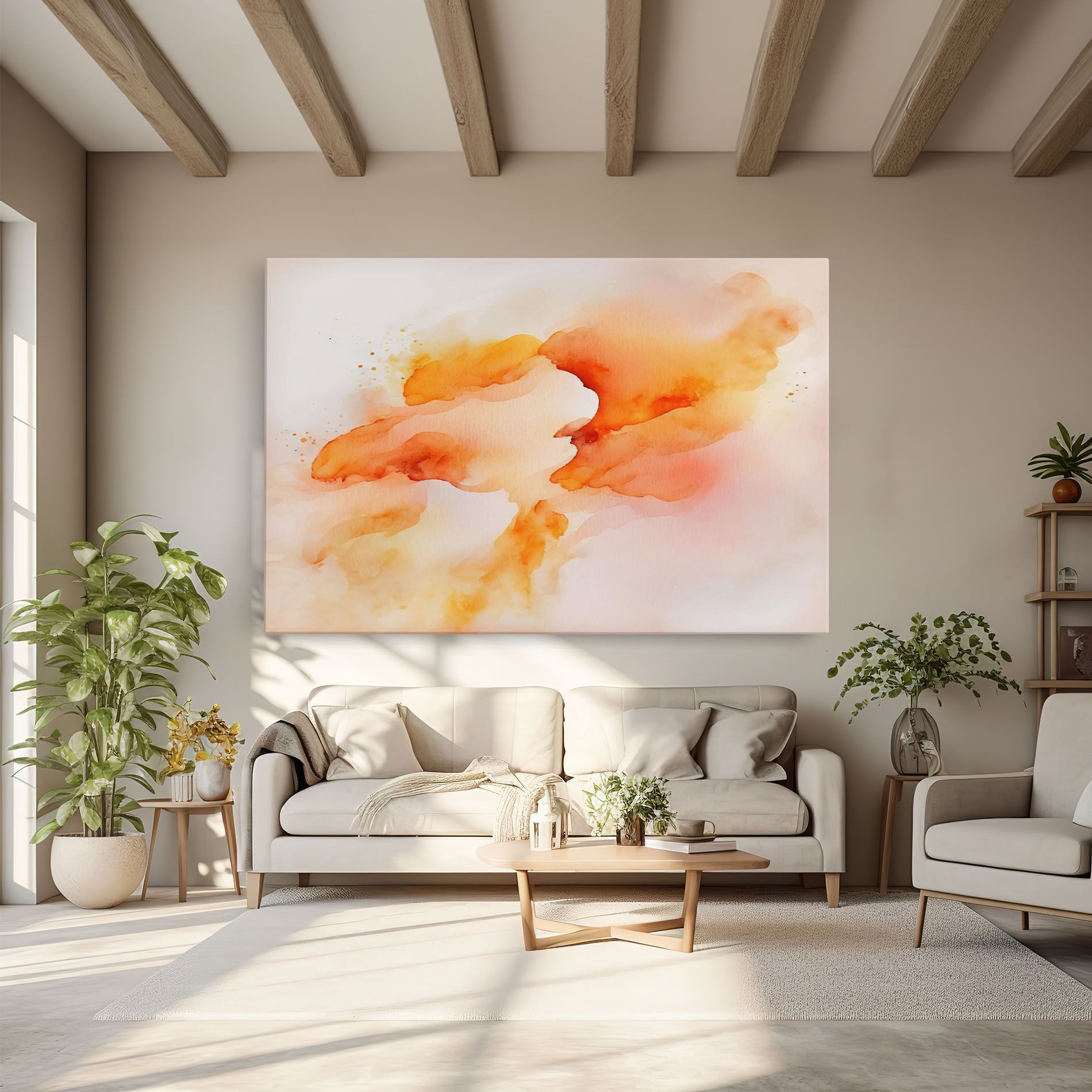 Abstract Orange Cloud mockup 6