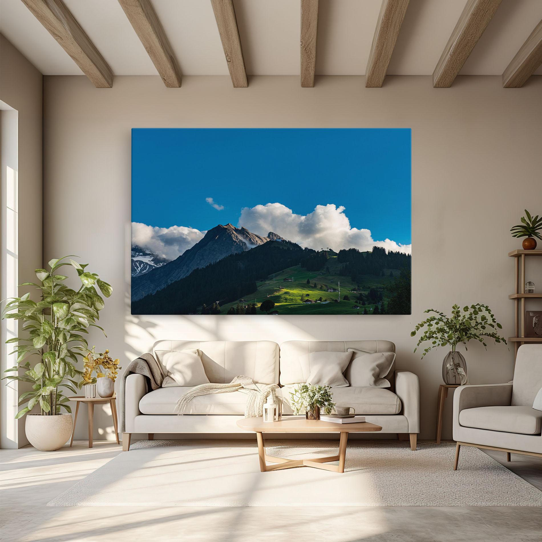 Tablou Canvas Beautiful Mountain Cloud View mockup 6
