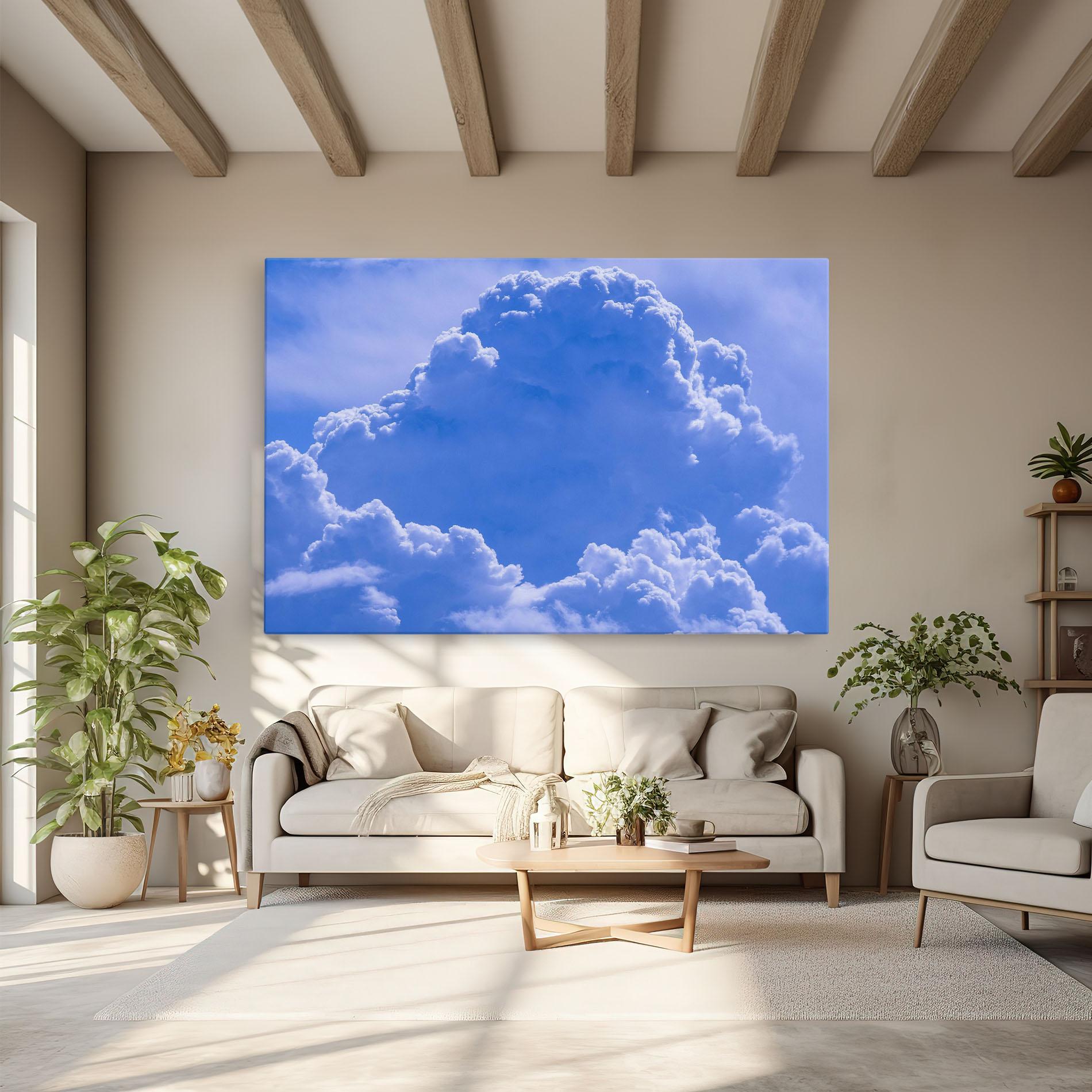 Tablou Canvas Big Blue Cloud mockup 6