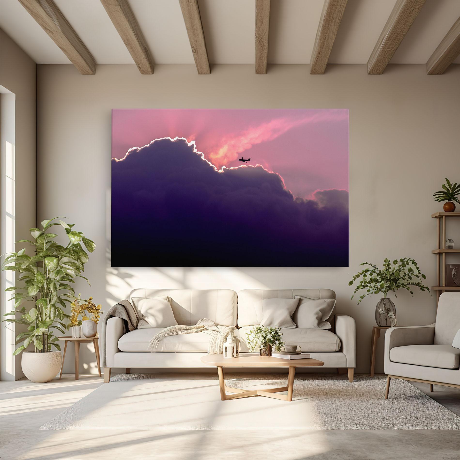 Tablou Canvas Big Purple Cloud mockup 6