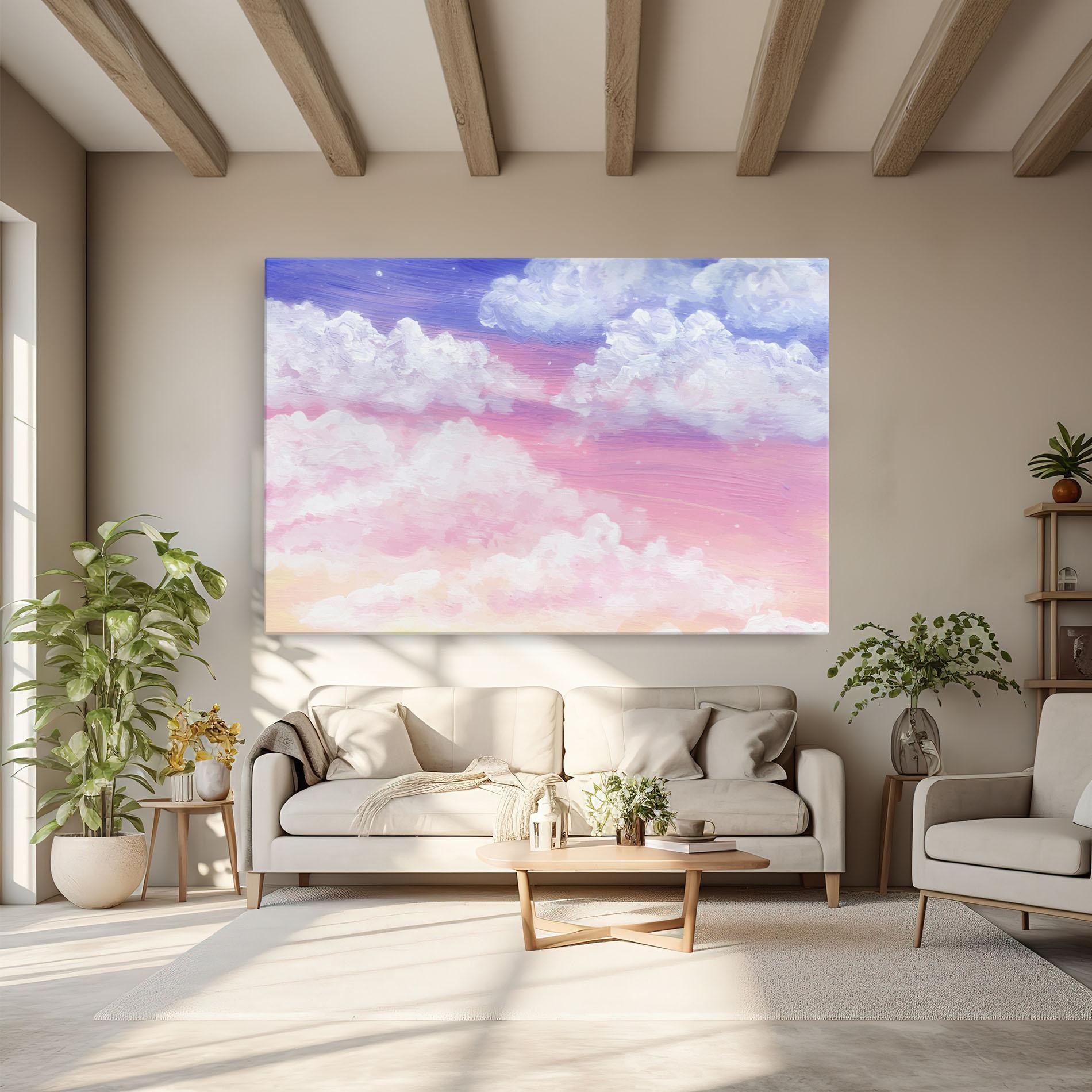 Tablou Canvas Cloud Paint Texture mockup 6