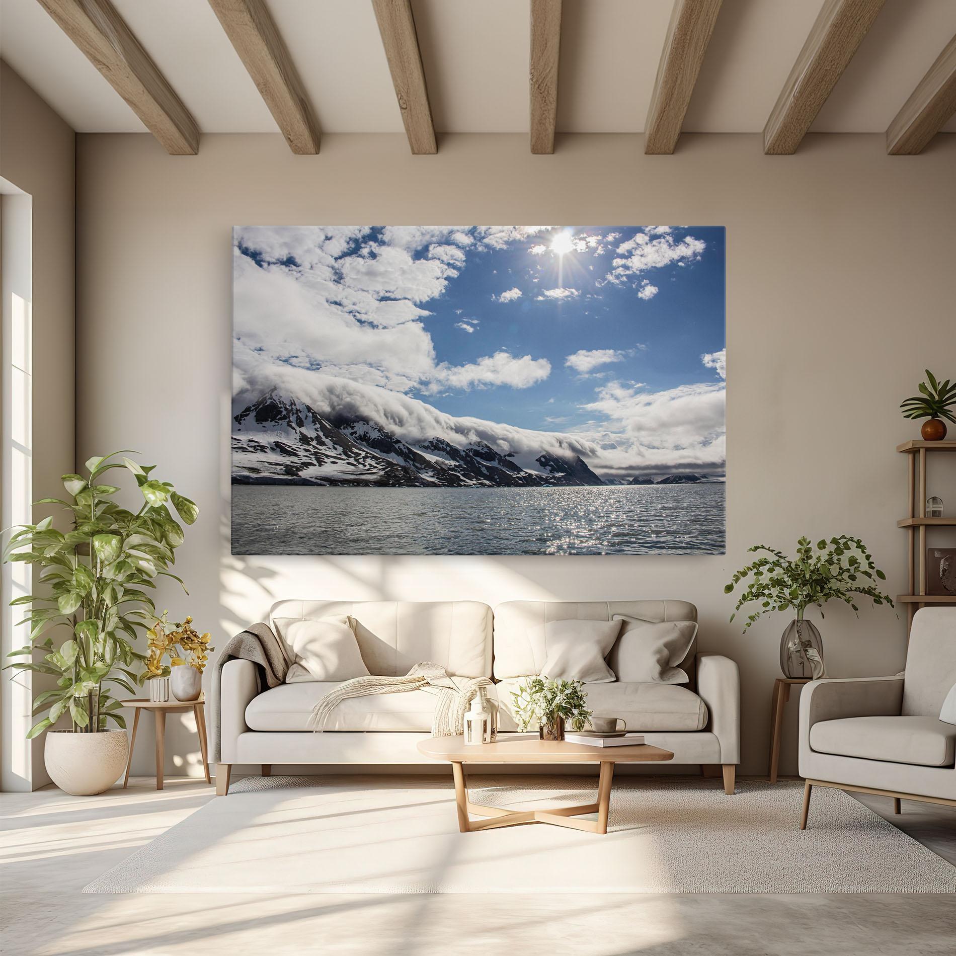 Tablou Canvas Clouds Over Ice mockup 6