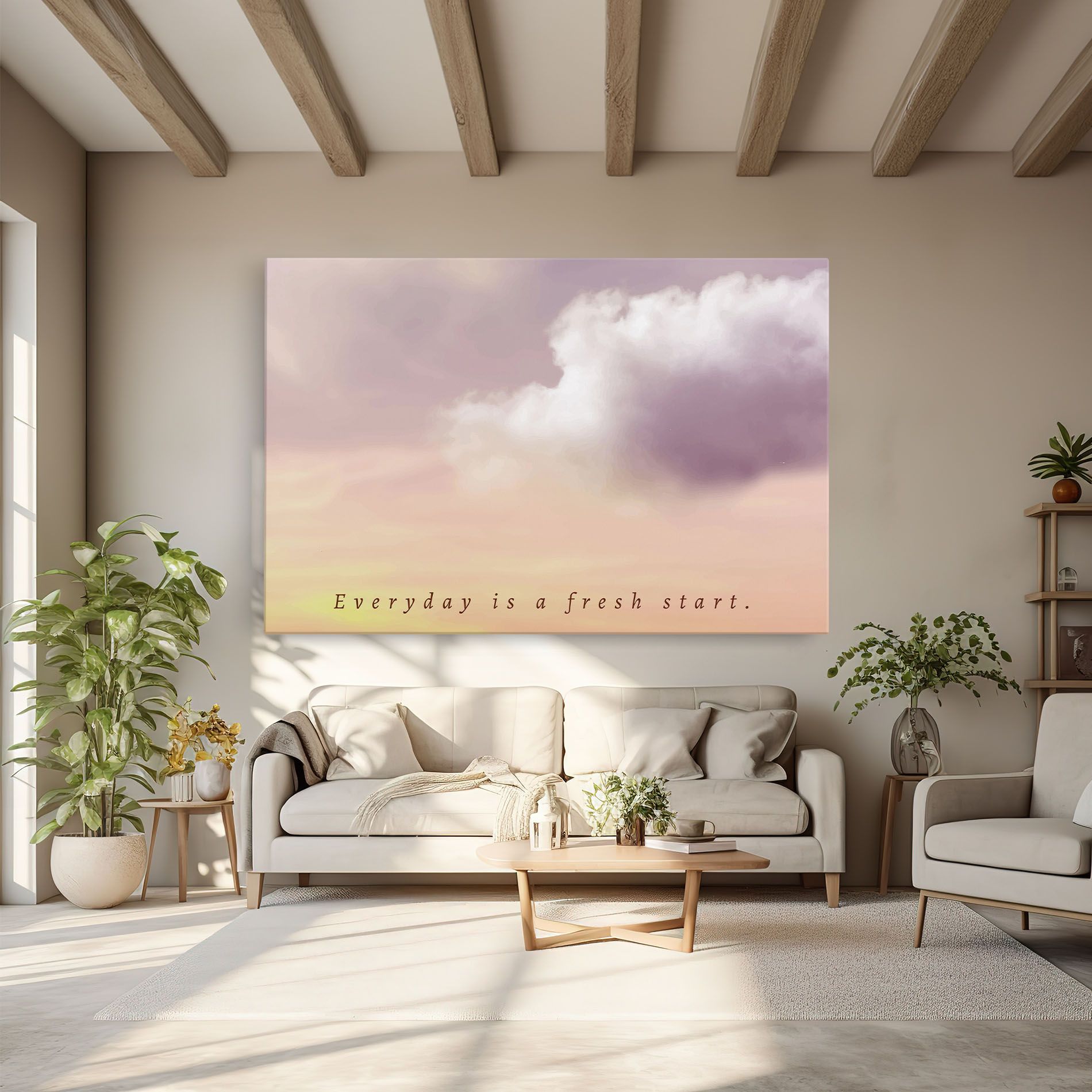 Clouds Text Cream mockup 6