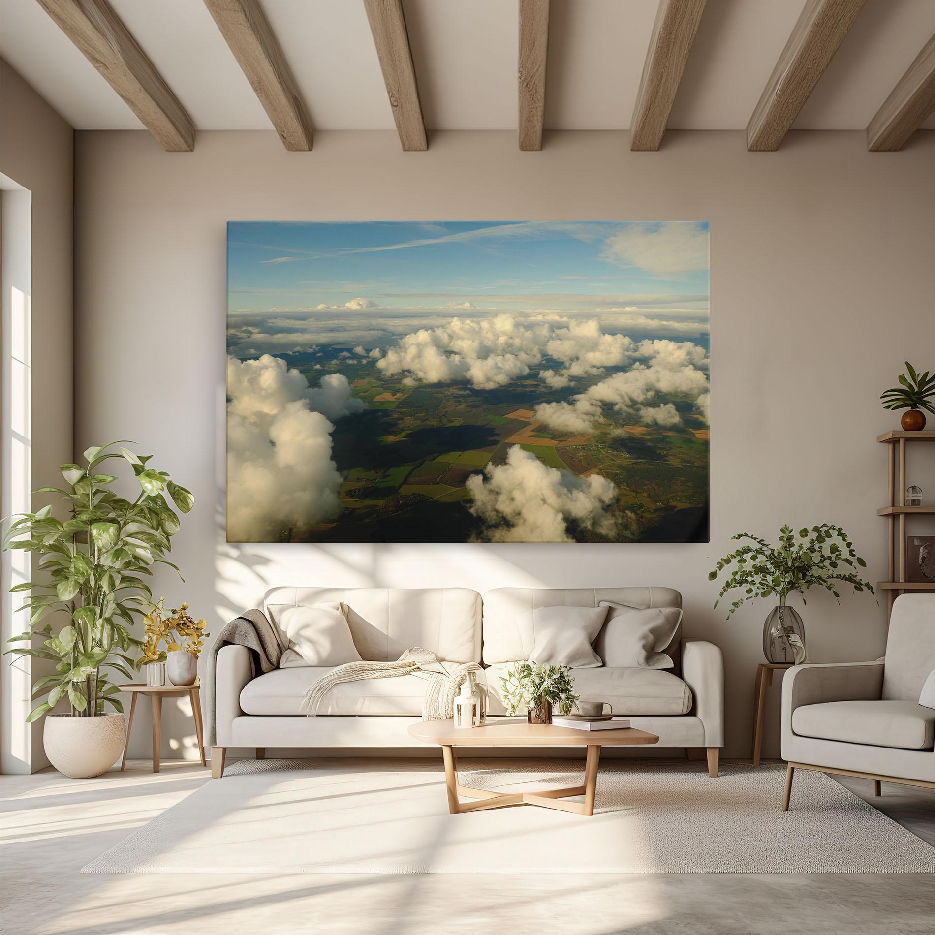 Tablou Canvas Clouds View From Plane mockup 6