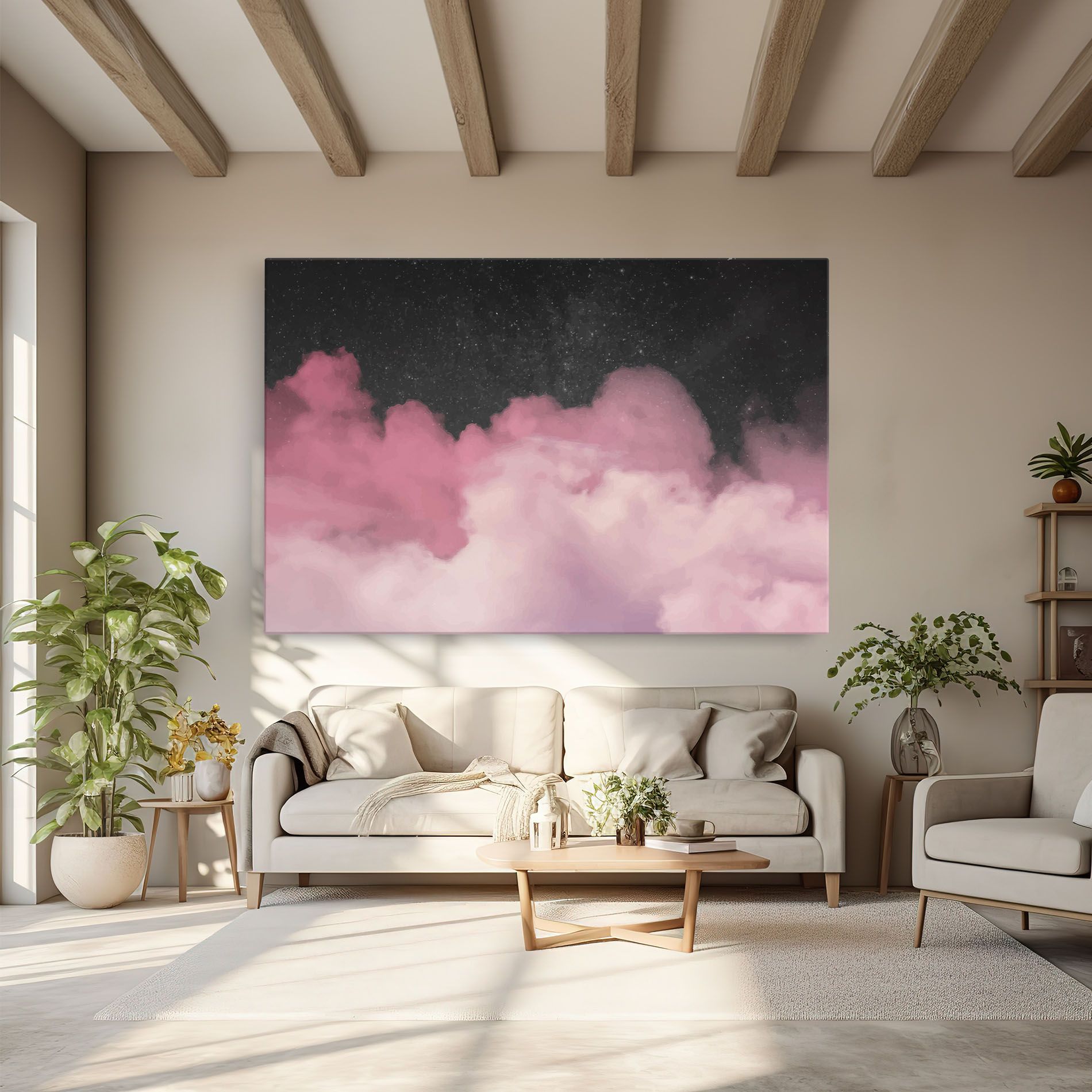 Clouds Watercolor Purple mockup 6