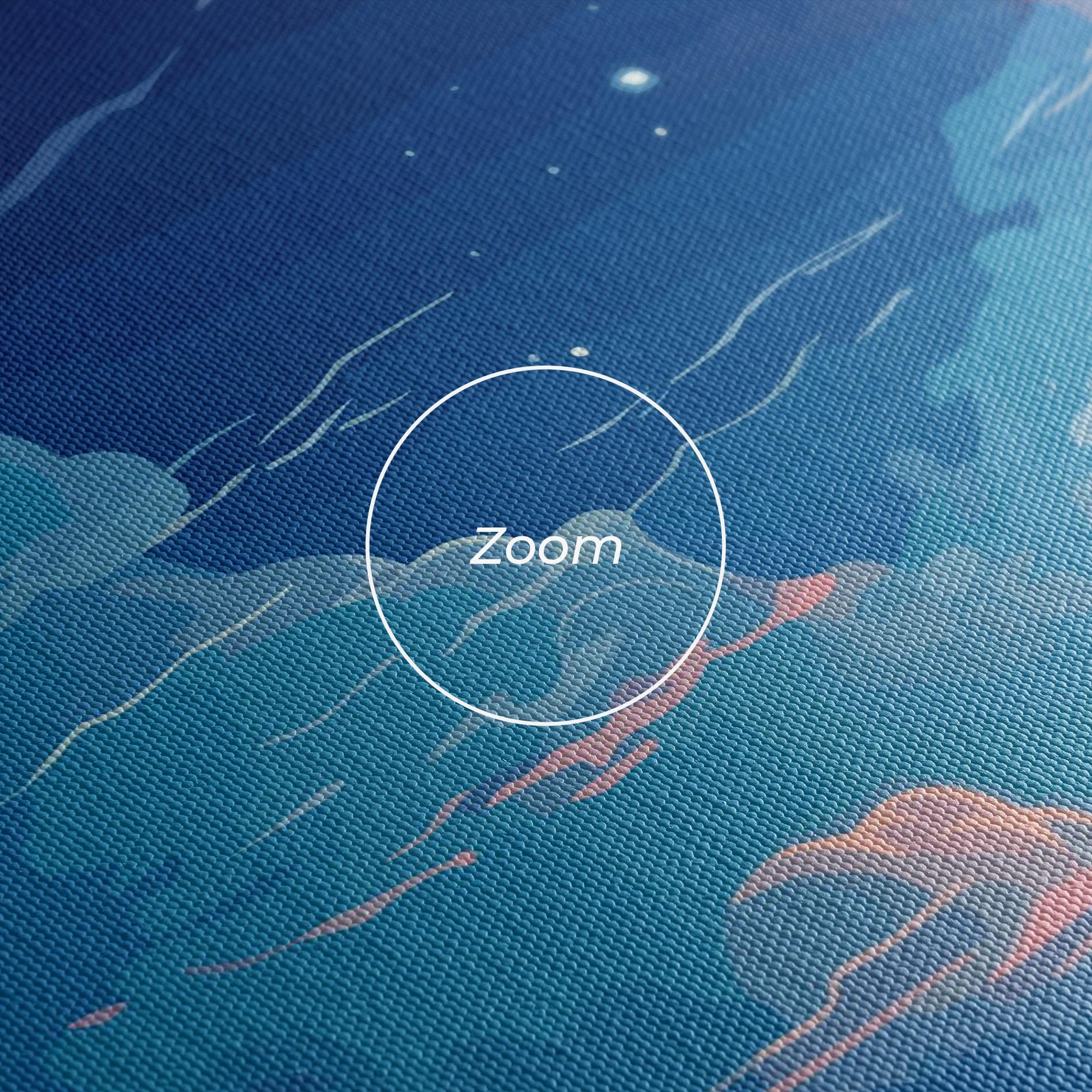 Tablou Canvas Blue Cloud Moon mockup 3