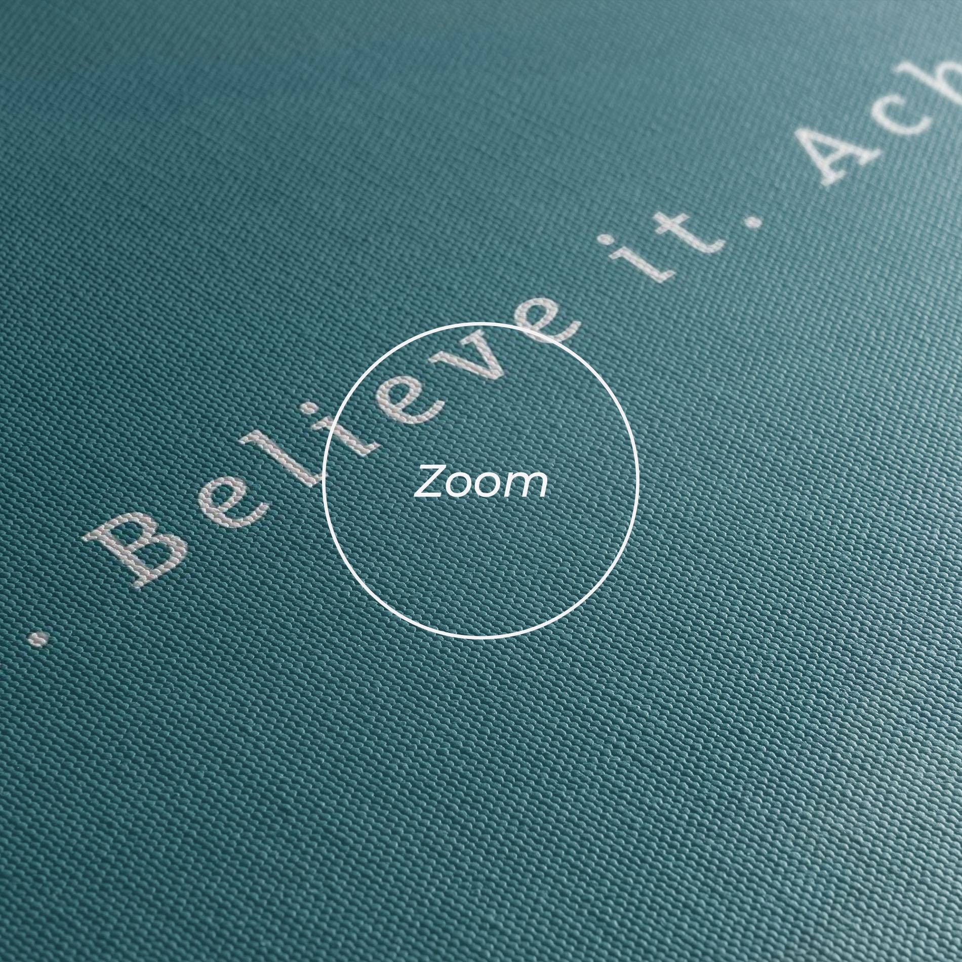 Tablou Canvas Clouds Text Green mockup 3