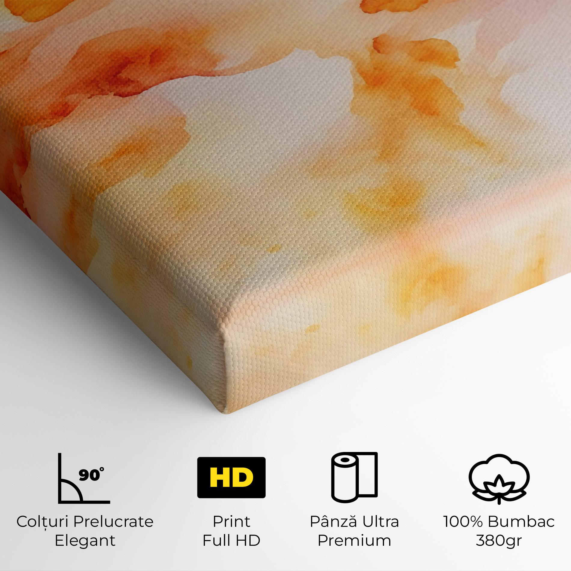 Tablou Canvas Abstract Orange Cloud mockup 4