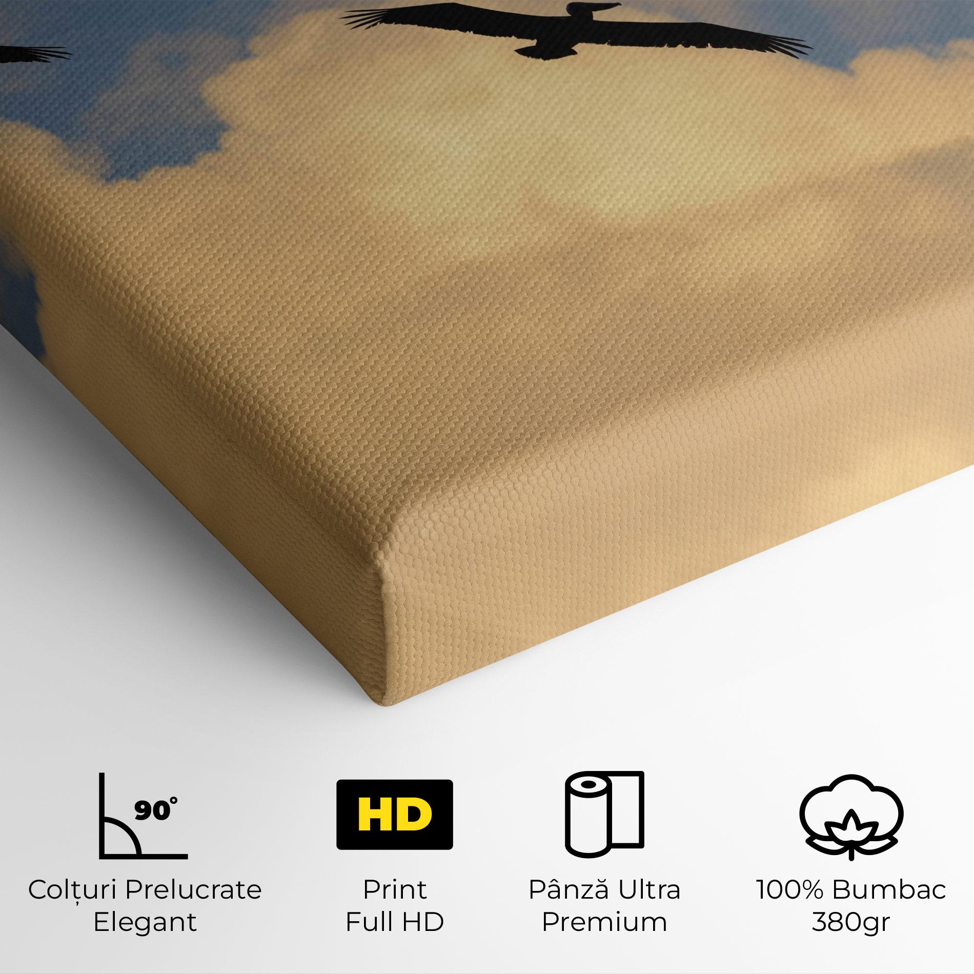 Tablou Canvas Bird Shilouette Cloud mockup 4