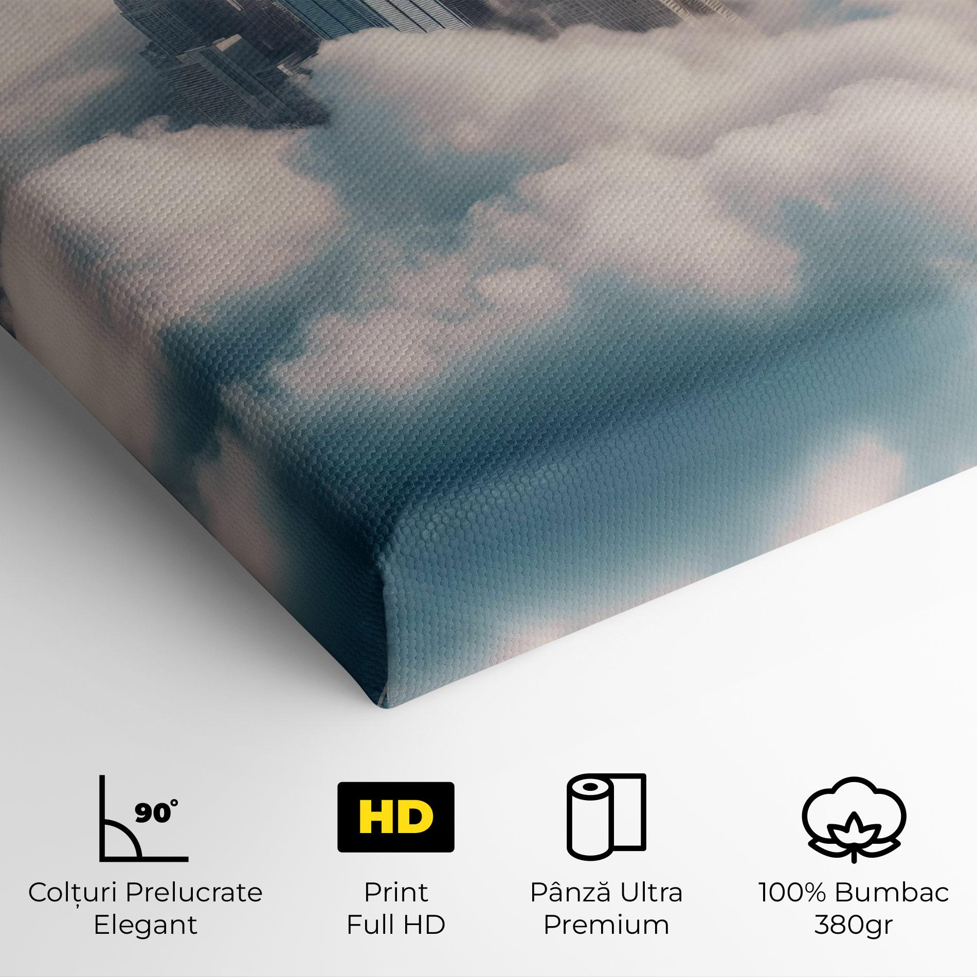 Tablou Canvas City Above Clouds mockup 4