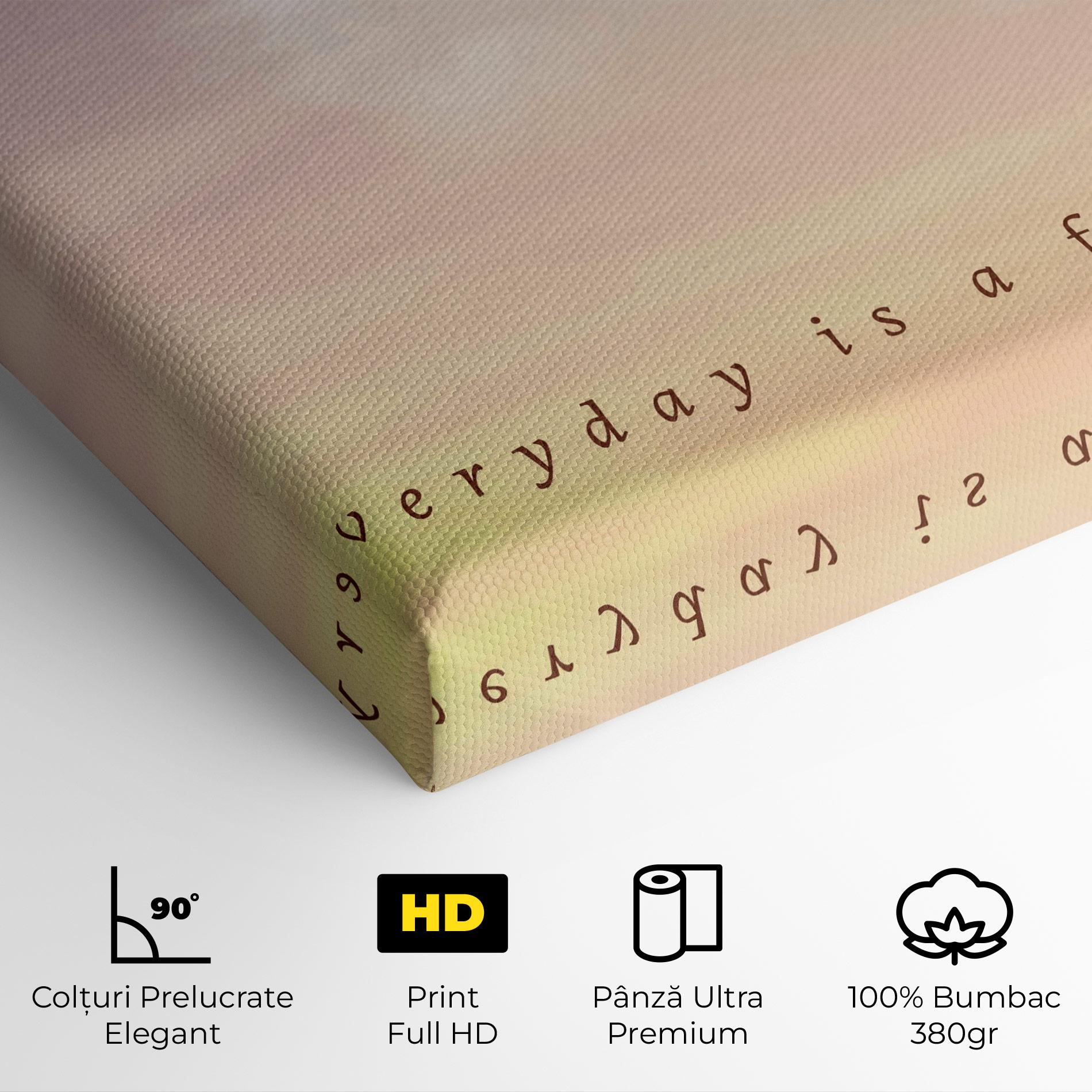 Tablou Canvas Clouds Text Cream mockup 4