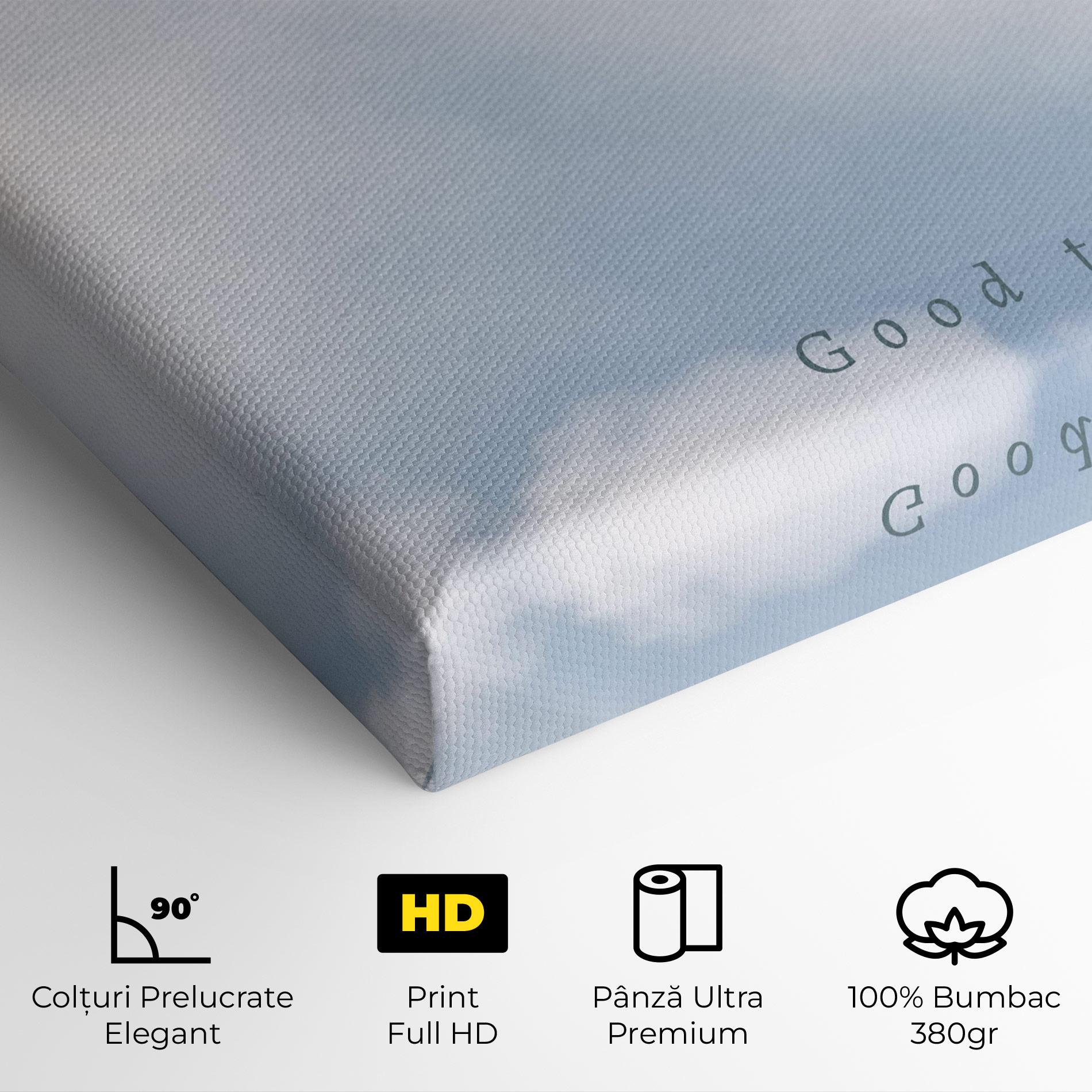 Tablou Canvas Clouds Text White mockup 4