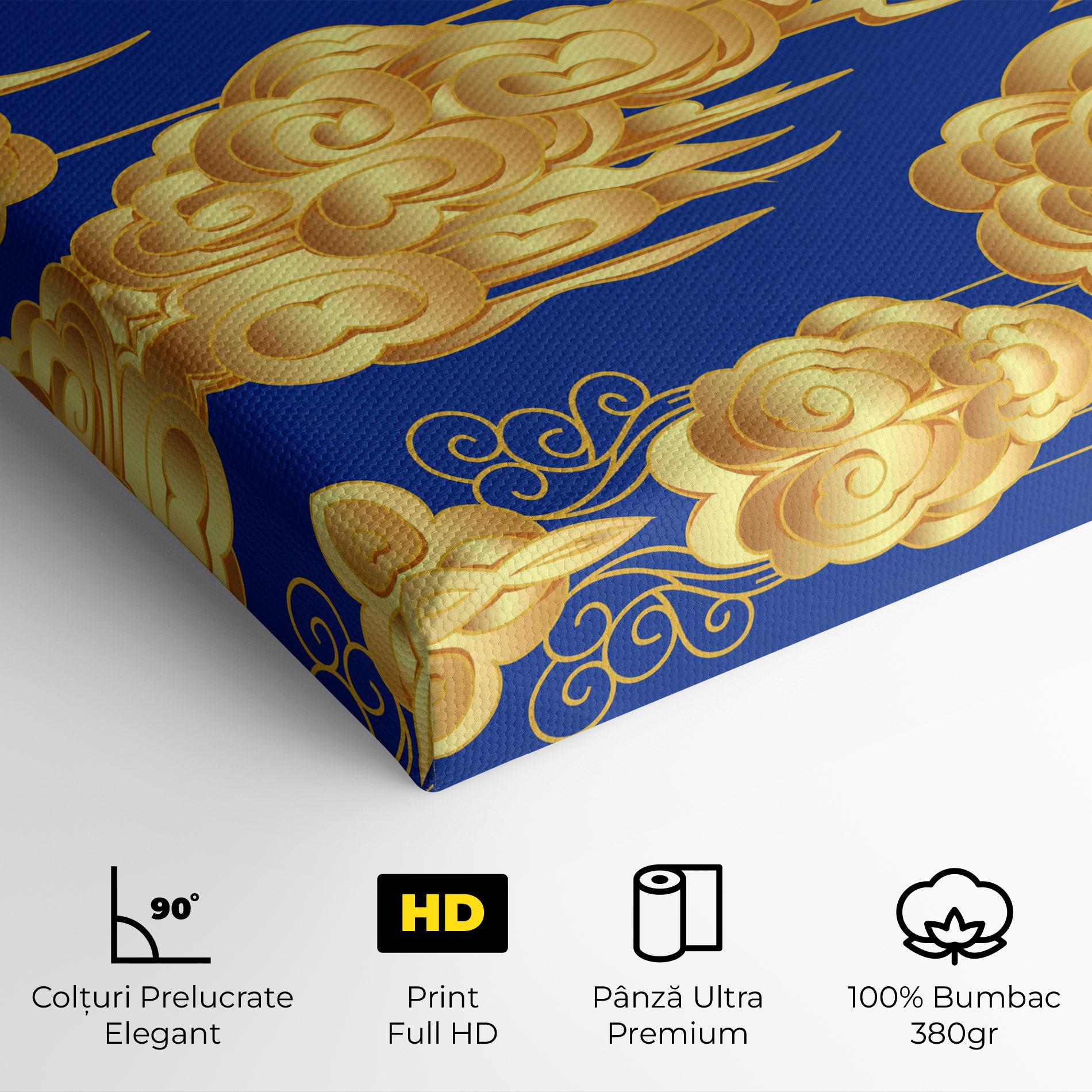 Tablou Canvas Gold Clouds mockup 4