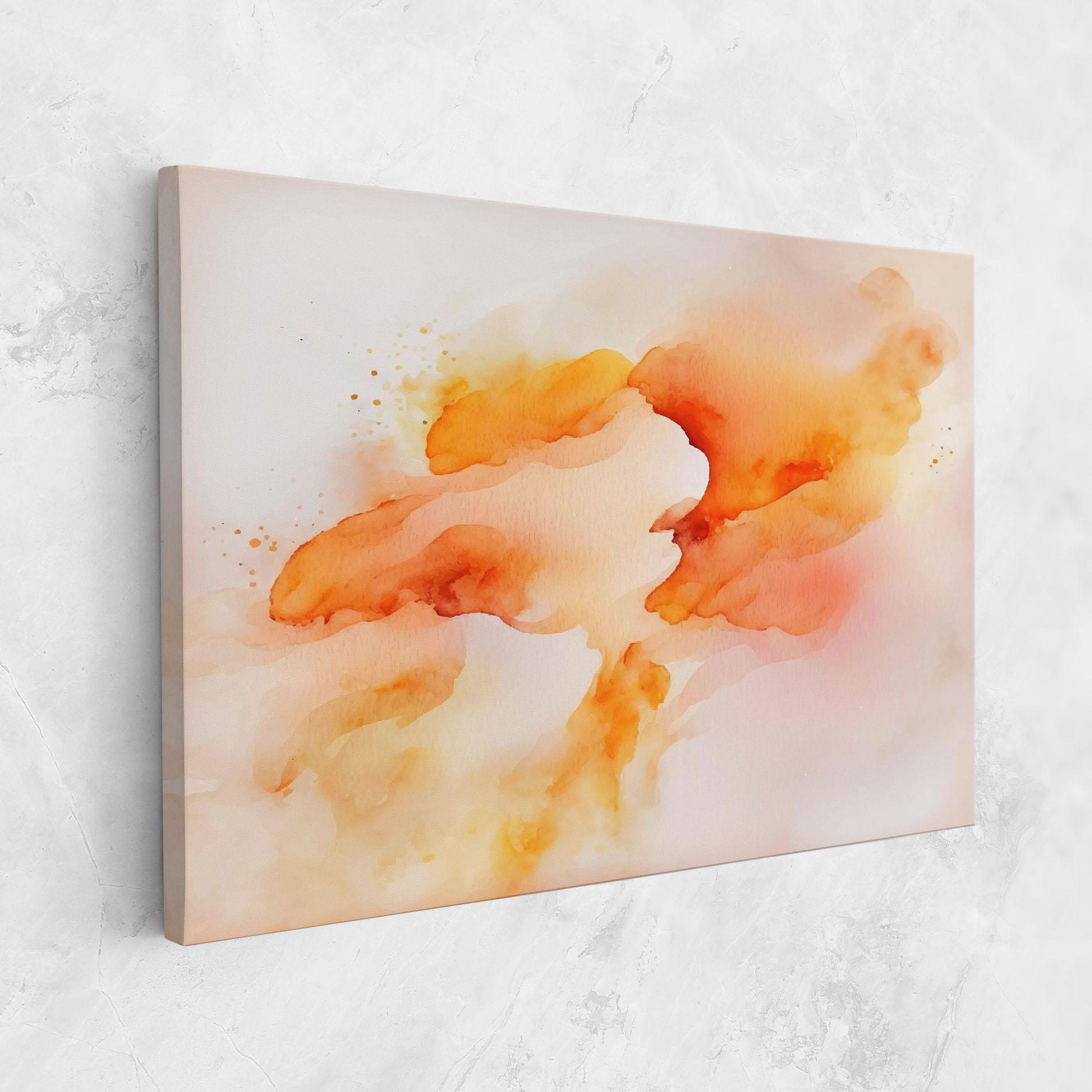 Tablou Canvas Abstract Orange Cloud mockup 1
