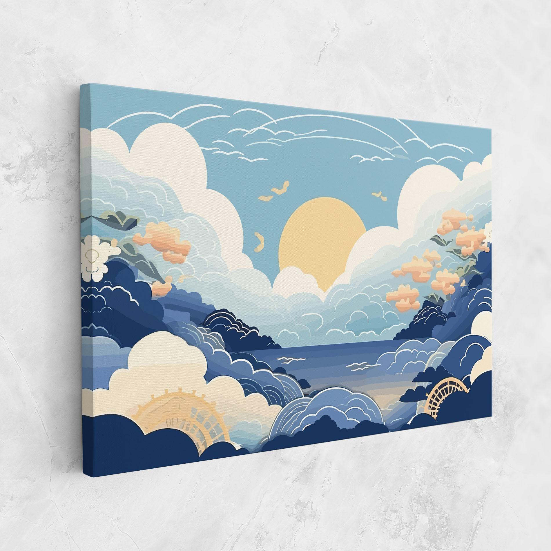 Tablou Canvas Big White Clouds mockup 1