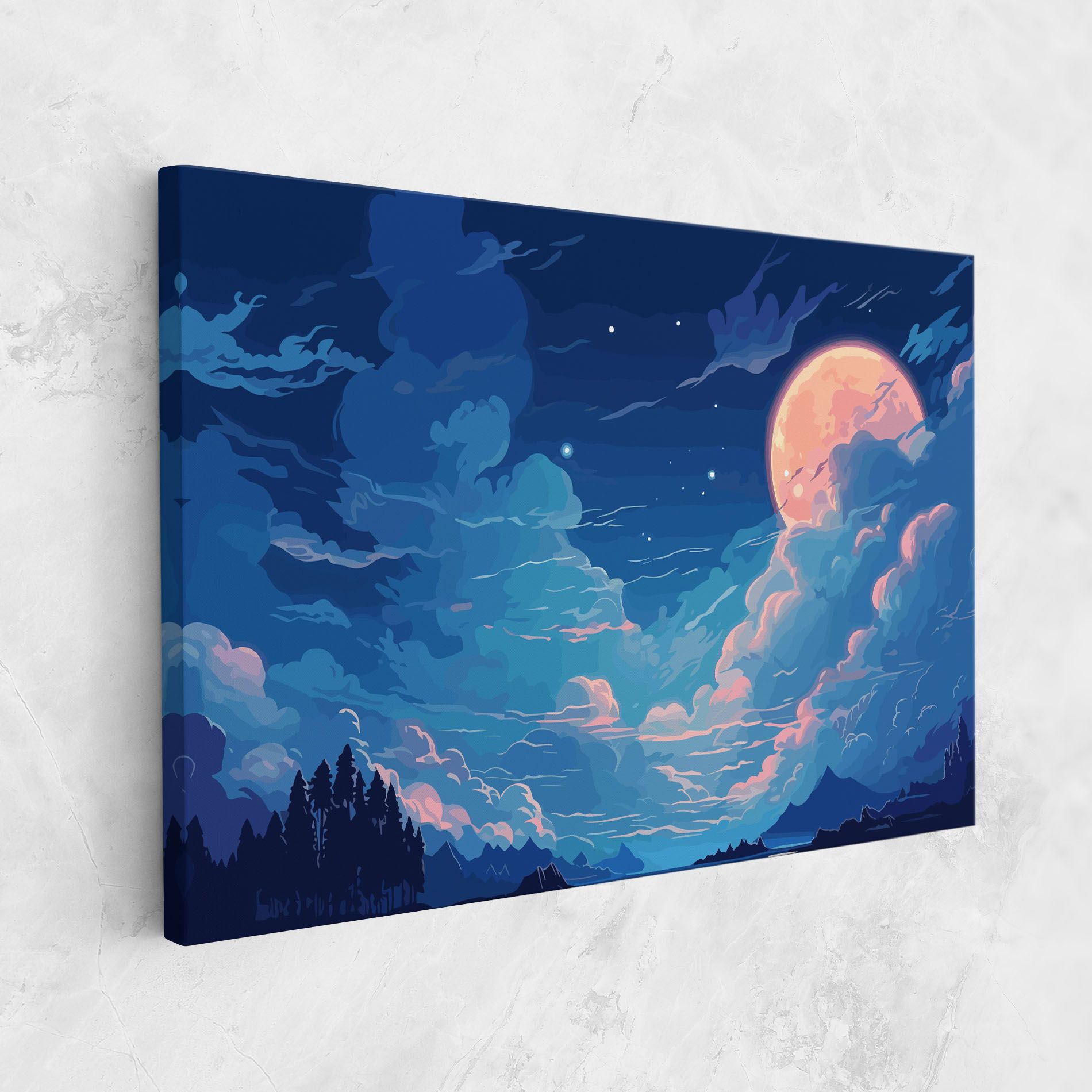 Blue Cloud Moon mockup 1