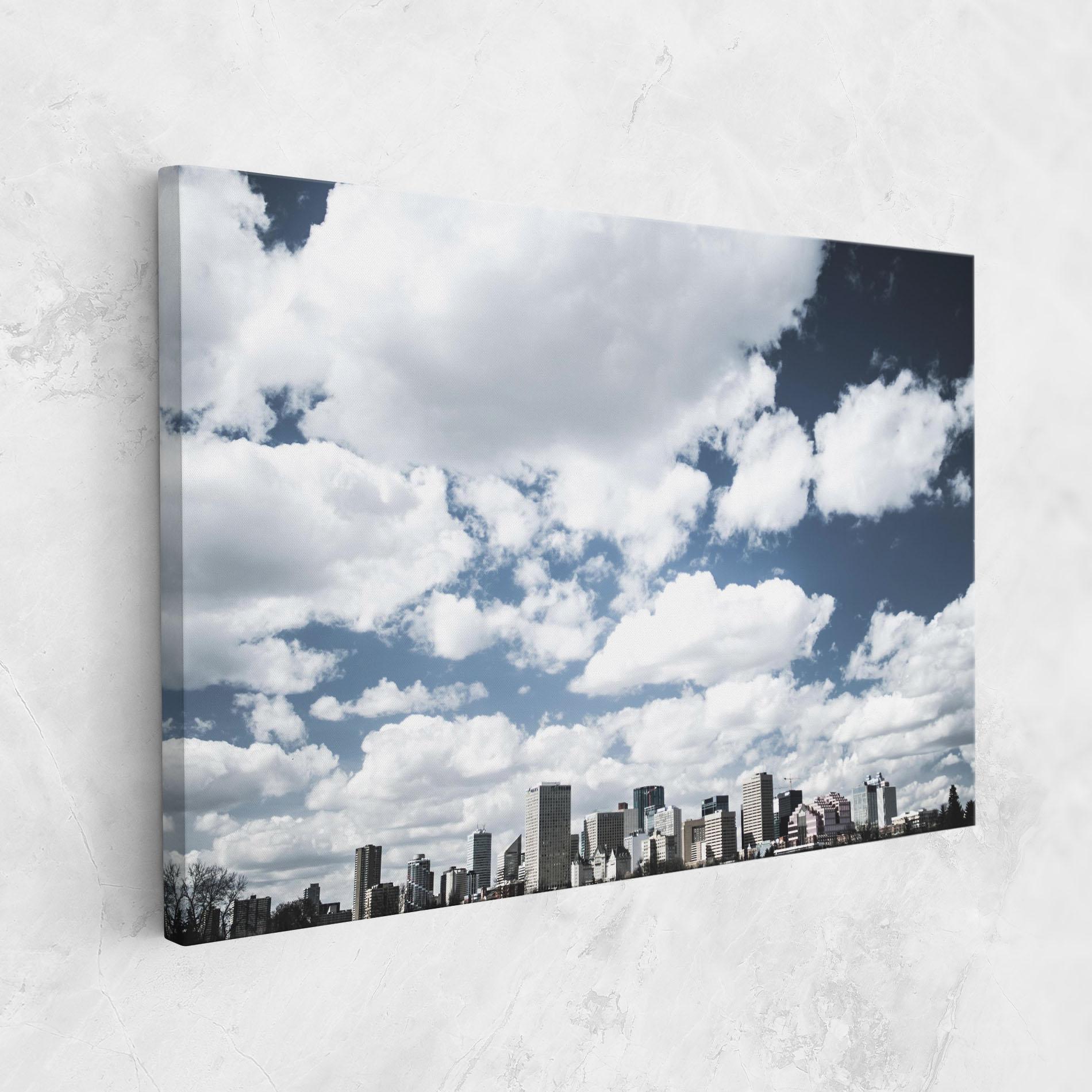 Tablou Canvas Clouds Over City mockup 1
