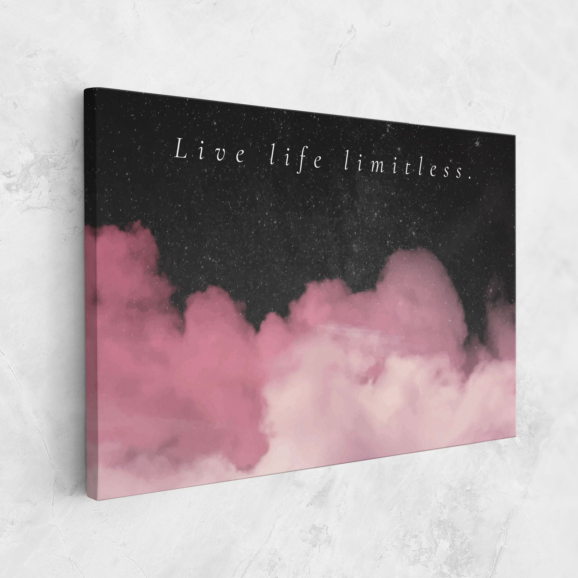 Clouds Text Pink mockup 1