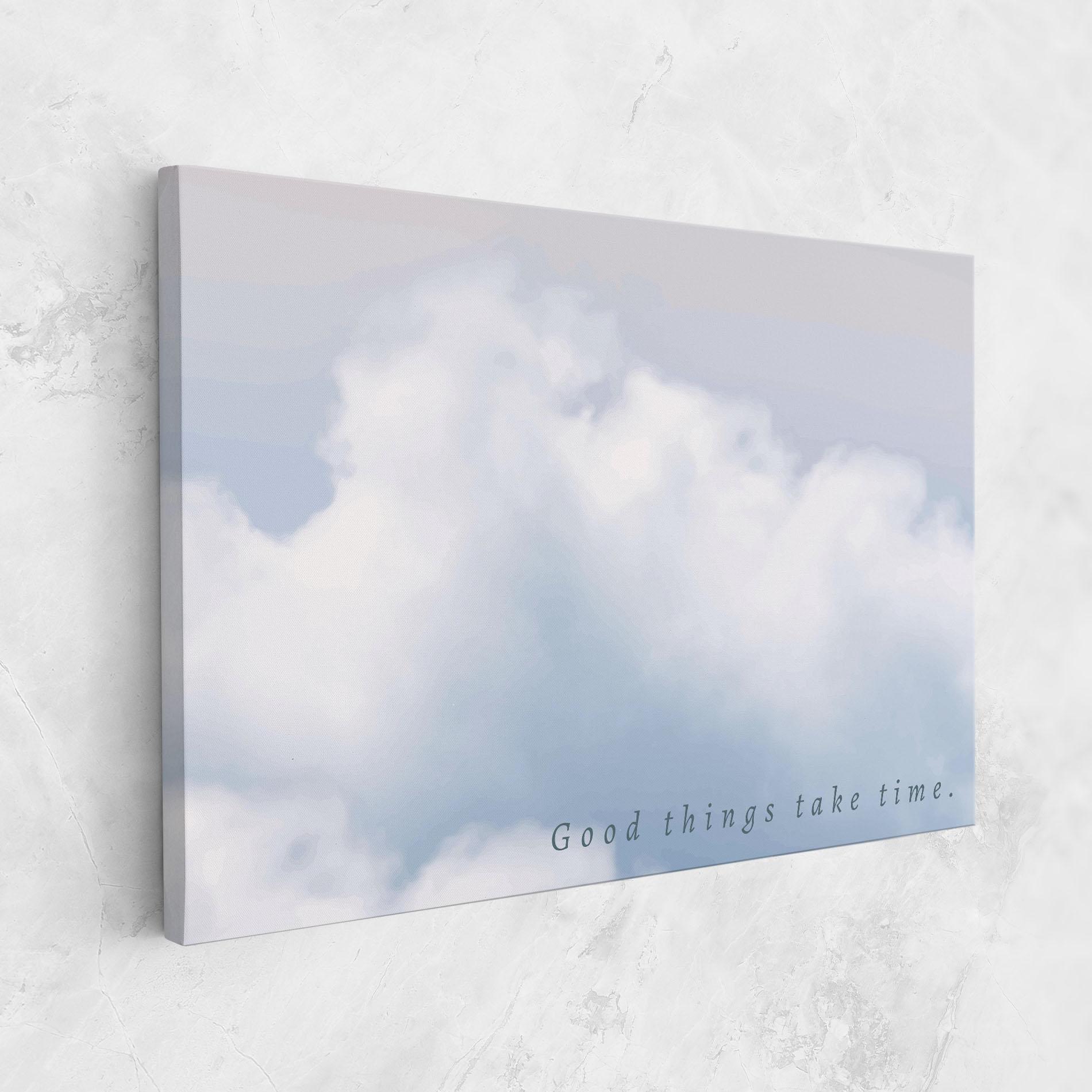 Tablou Canvas Clouds Text White mockup 1