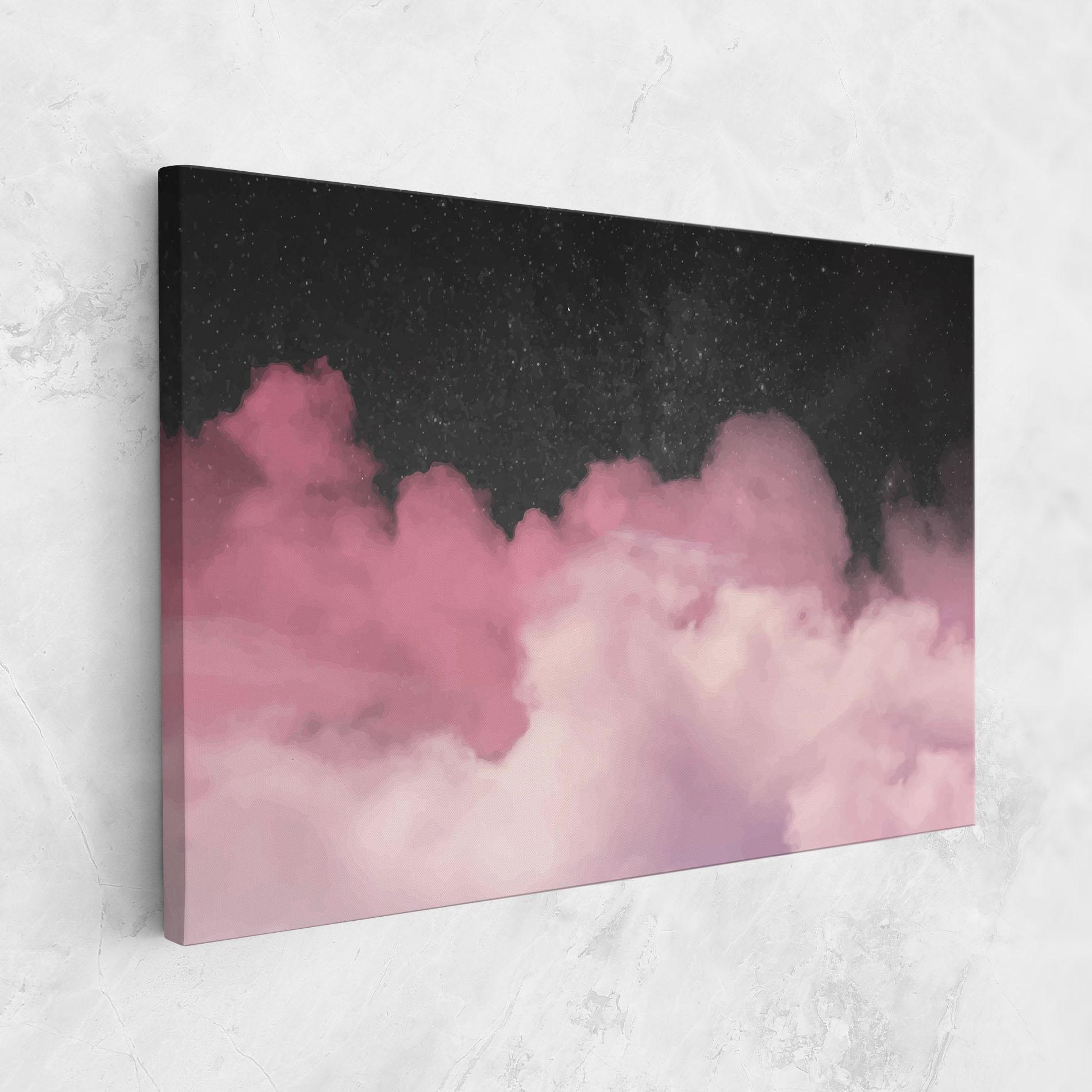 Tablou Canvas Clouds Watercolor Purple mockup 1