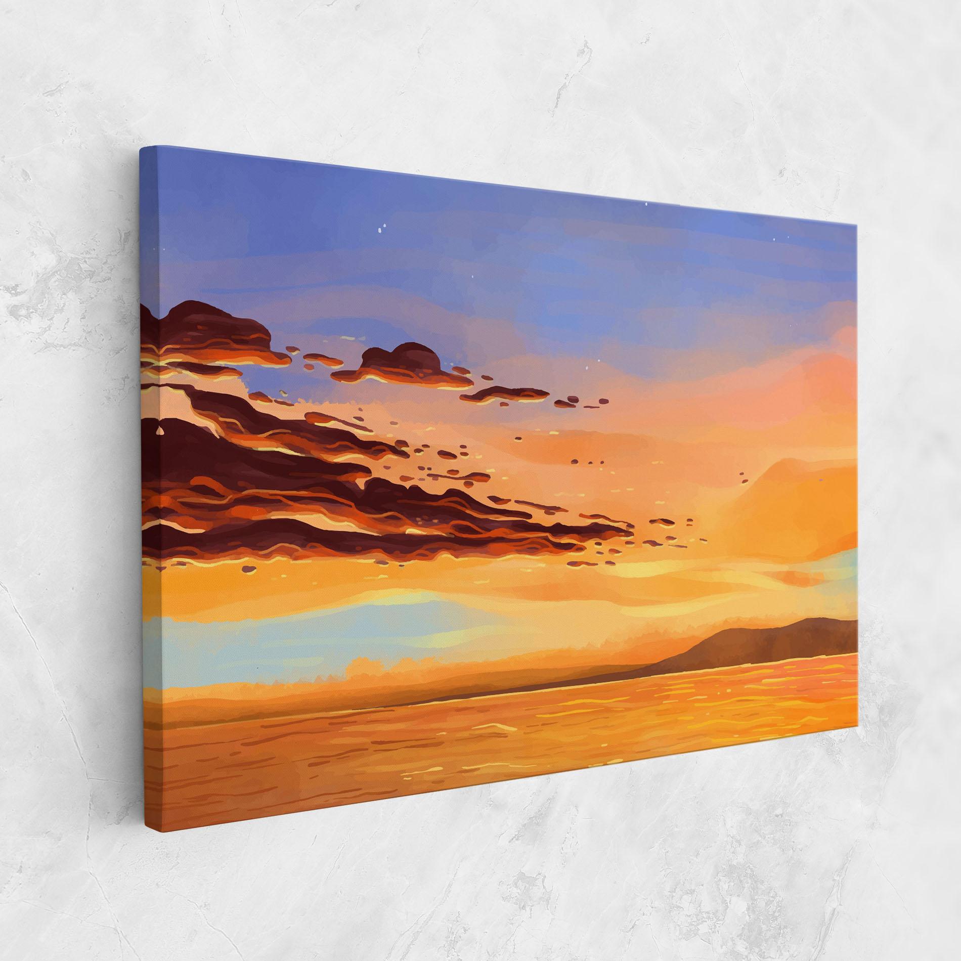 Tablou Canvas Dark Cloud Sunset mockup 1