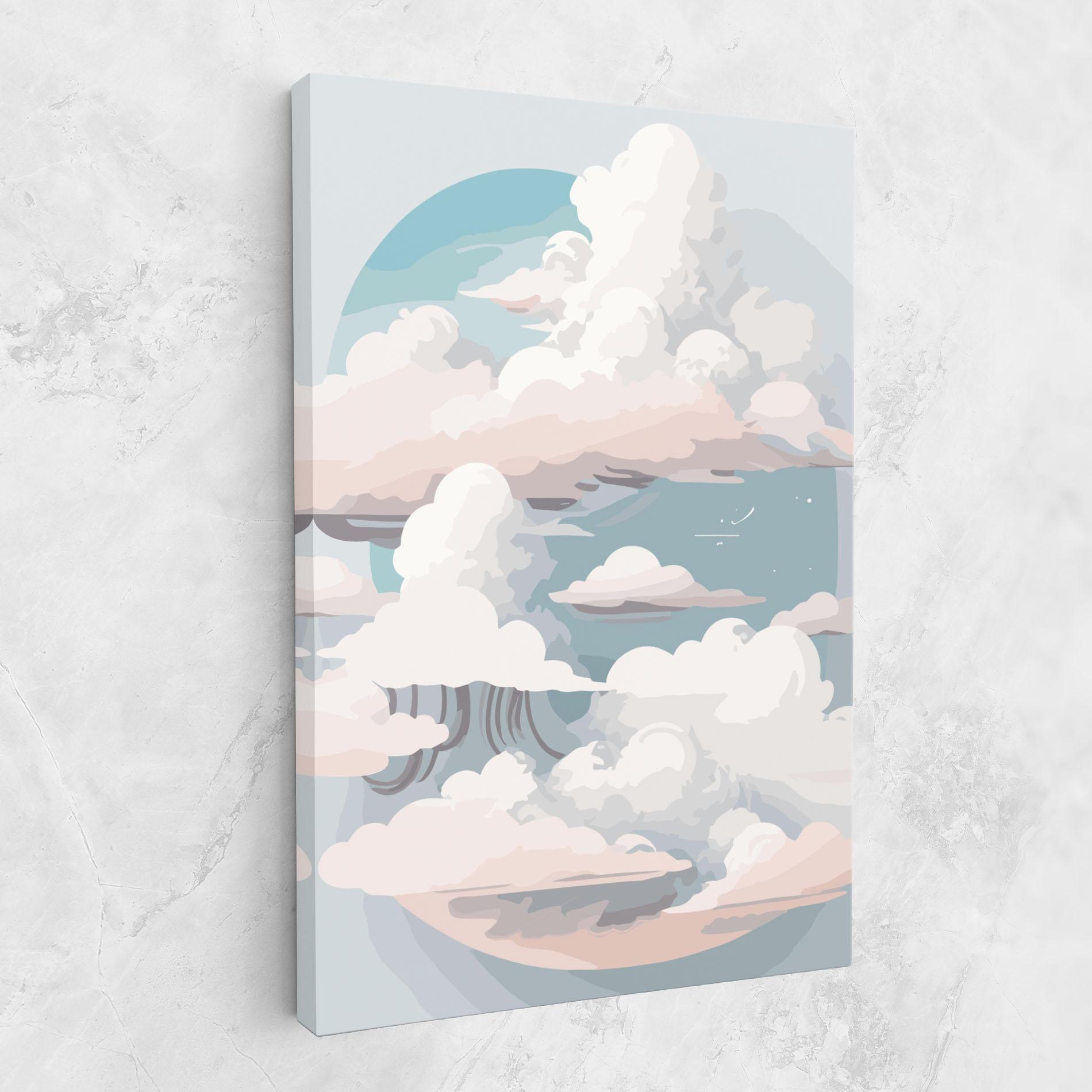Tablou Canvas Cloud White Art mockup 1