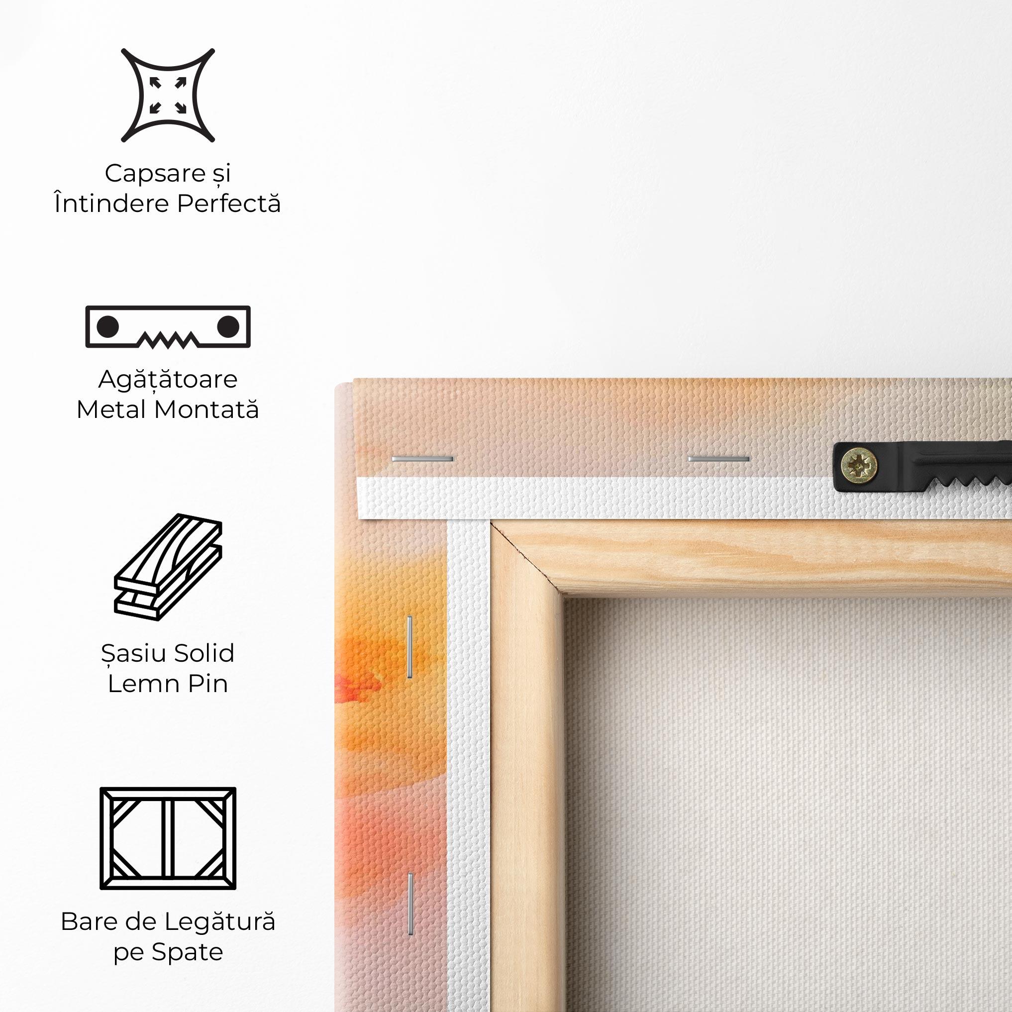 Tablou Canvas Abstract Orange Cloud mockup 5