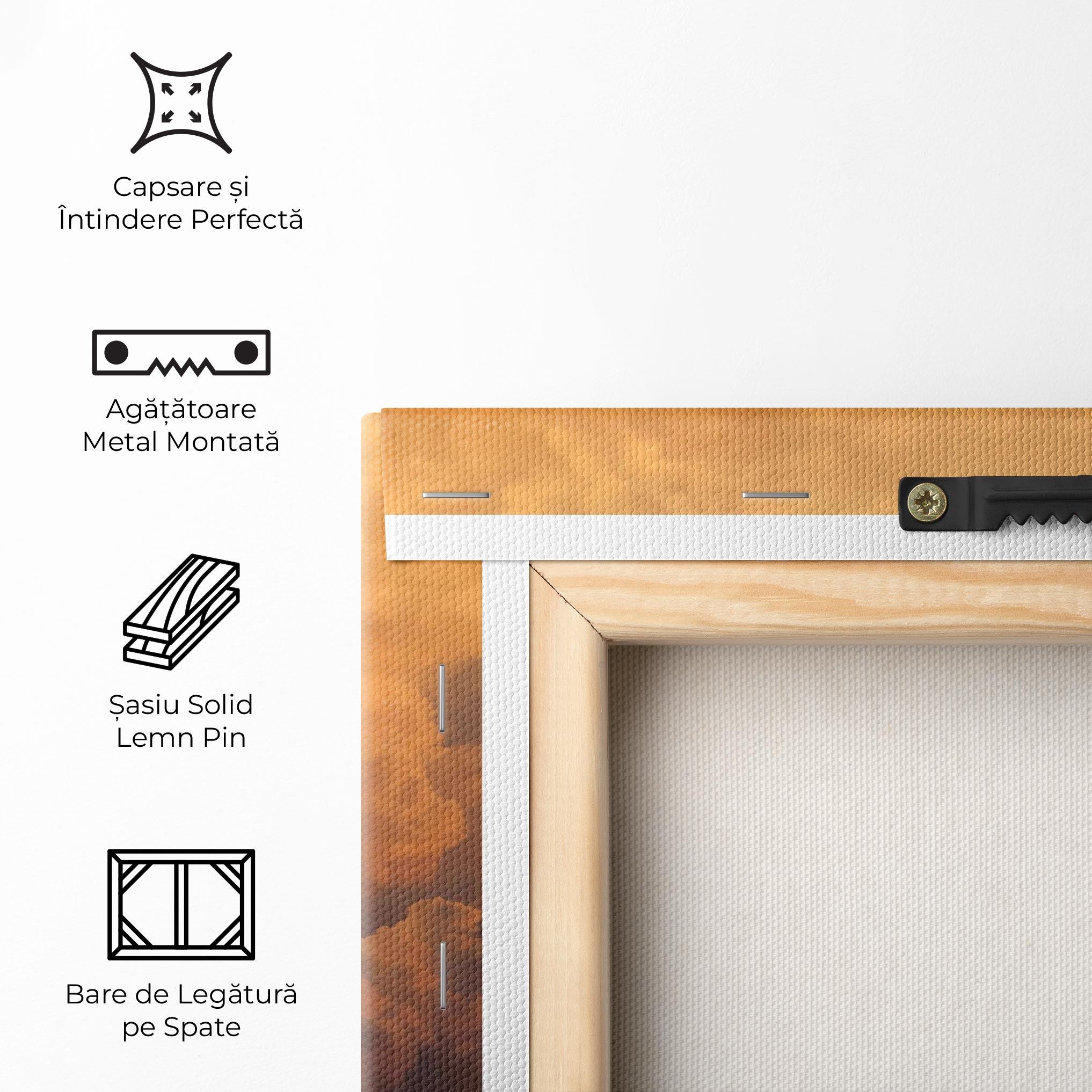 Tablou Canvas Brown Orange Clouds mockup 5