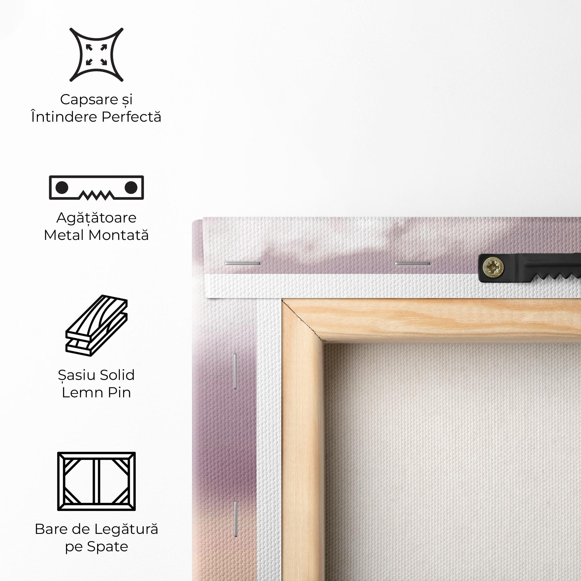 Tablou Canvas Clouds Text Cream mockup 5