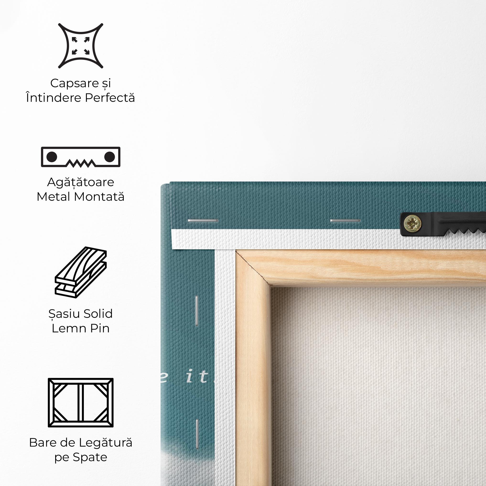 Tablou Canvas Clouds Text Green mockup 5