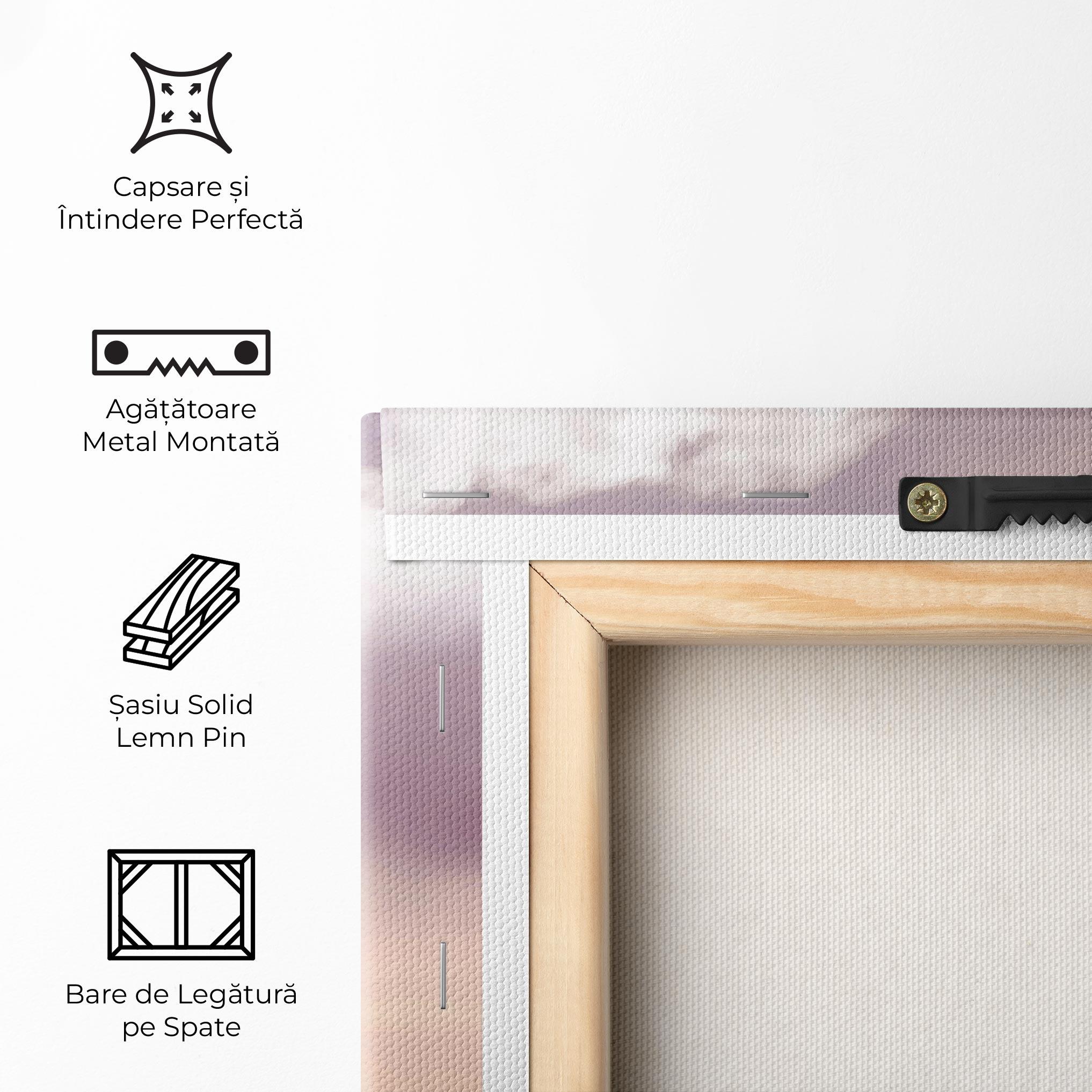 Tablou Canvas Clouds Watercolor Cream mockup 5