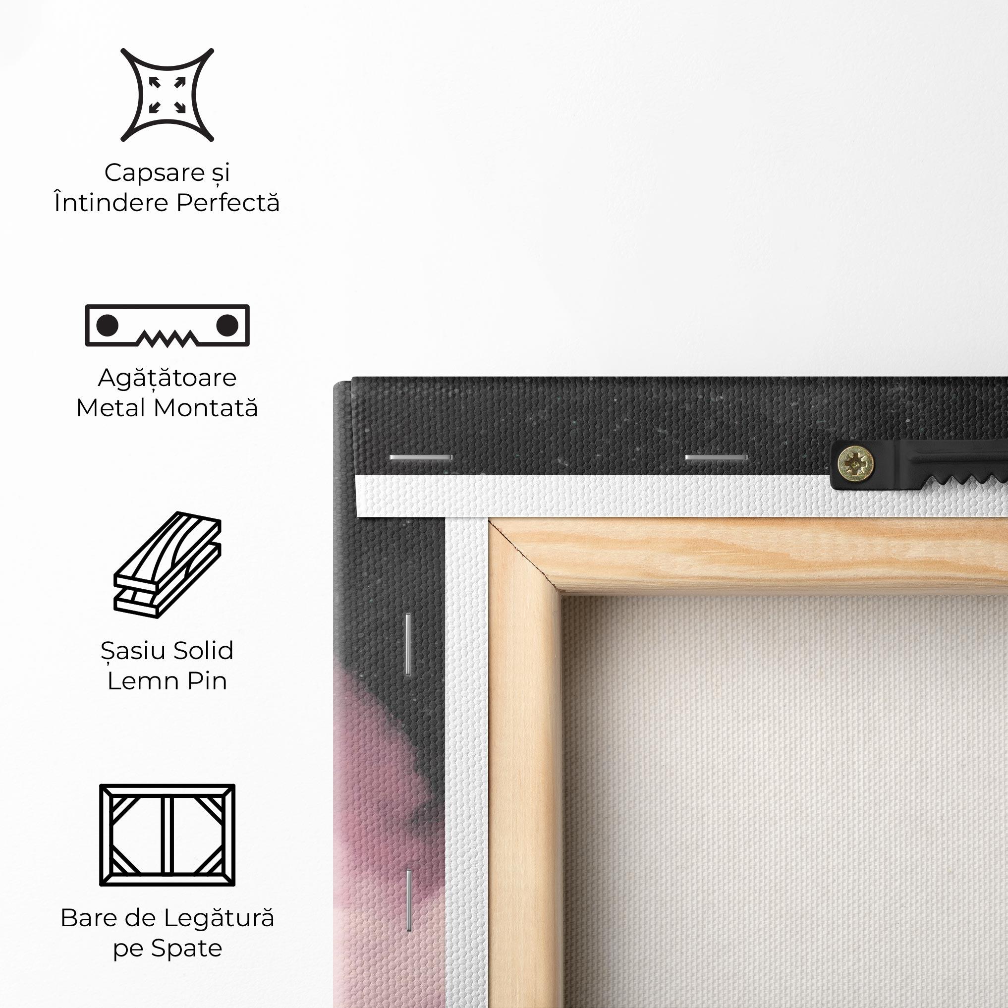 Tablou Canvas Clouds Watercolor Purple mockup 5