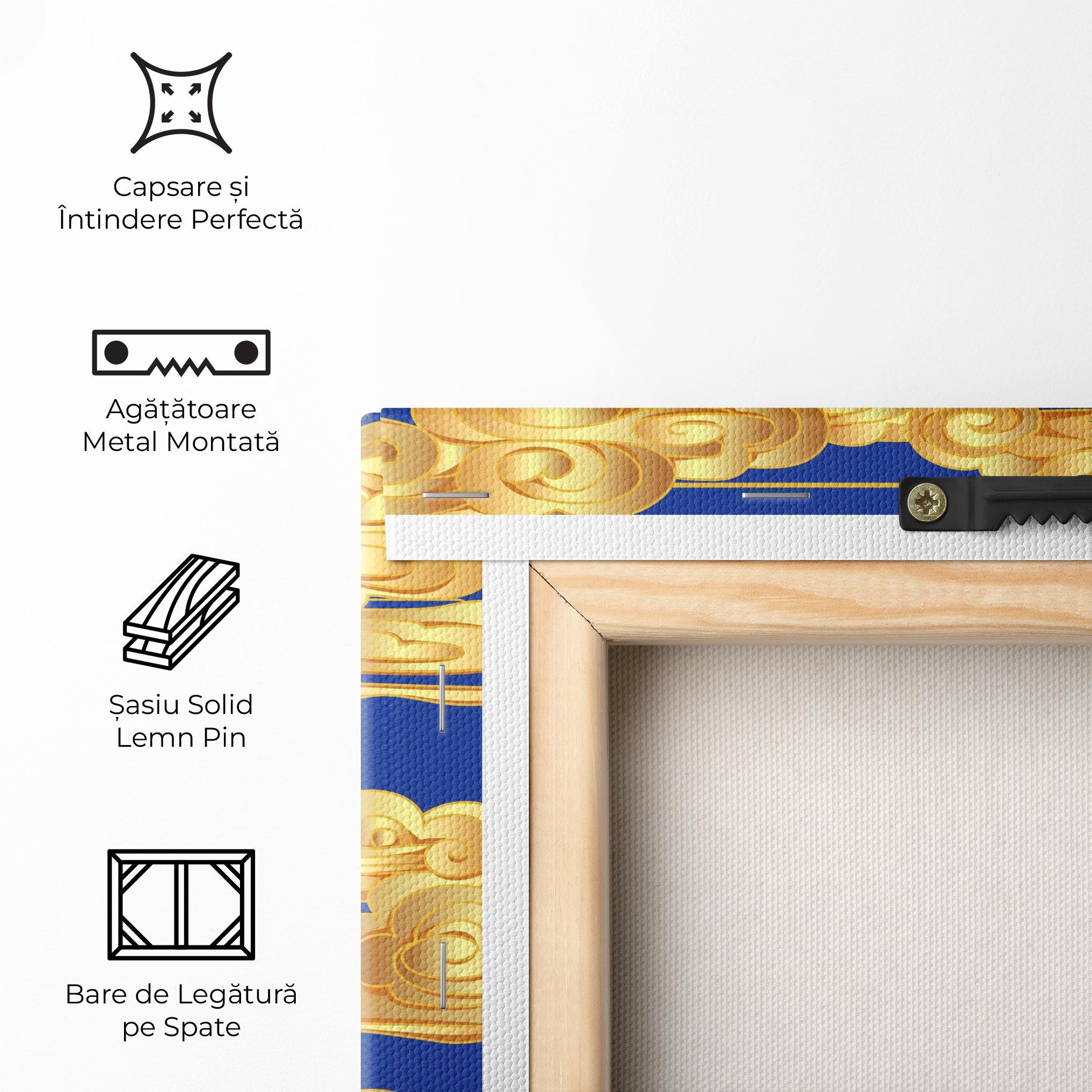 Tablou Canvas Gold Clouds mockup 5